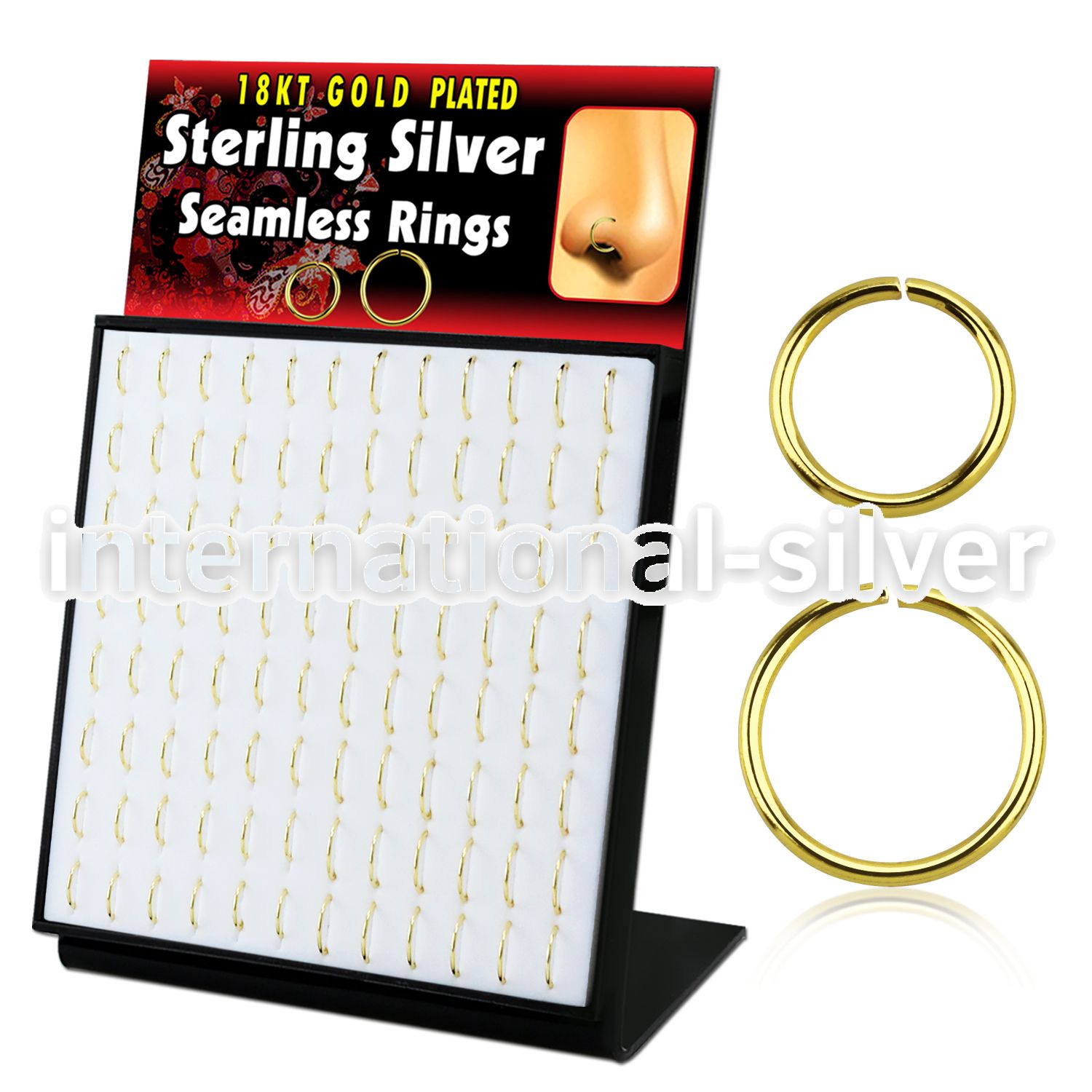 brnhmx58 sterling silver seamless rings 18k gold plated