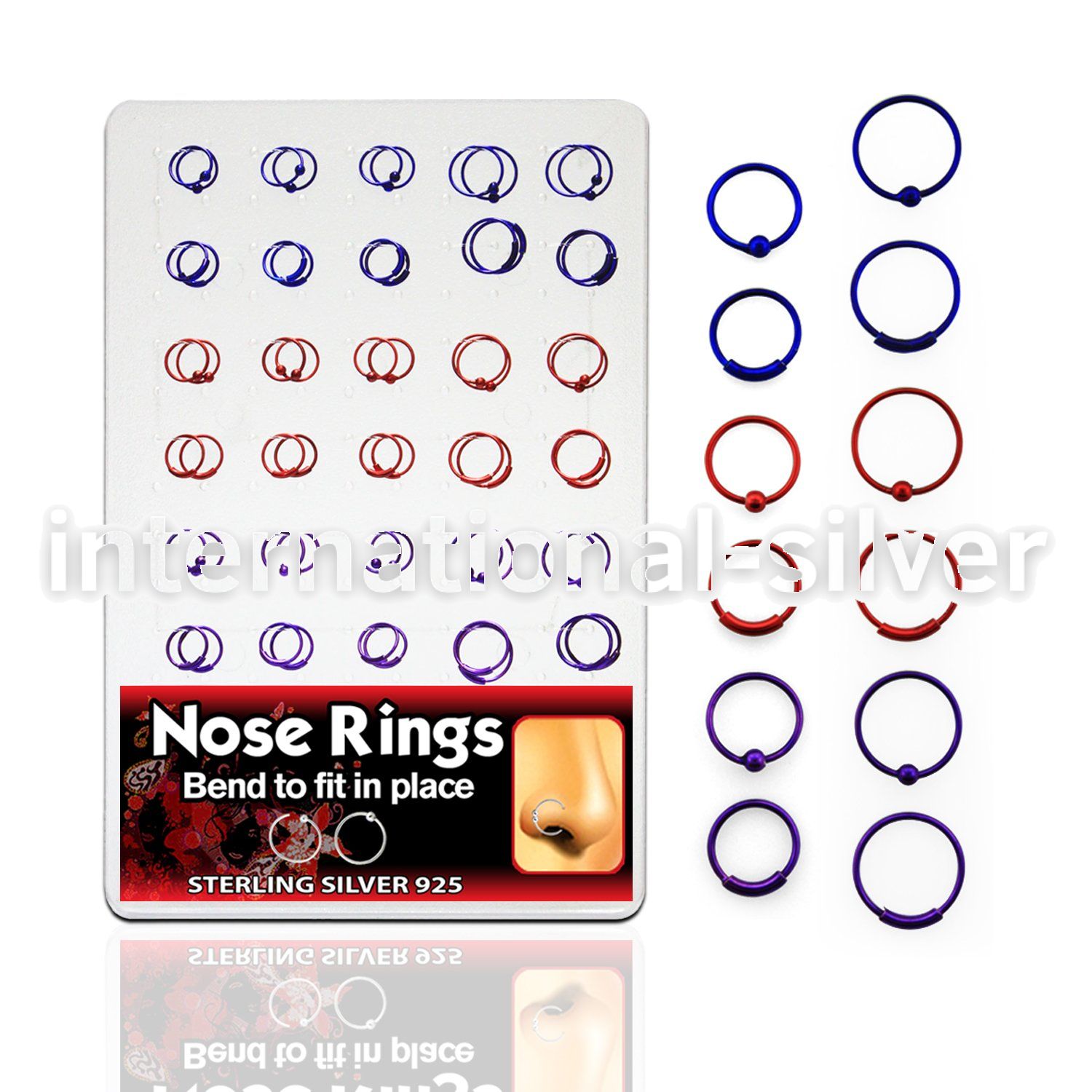 brnhp10 nose hoop silver 925 nose