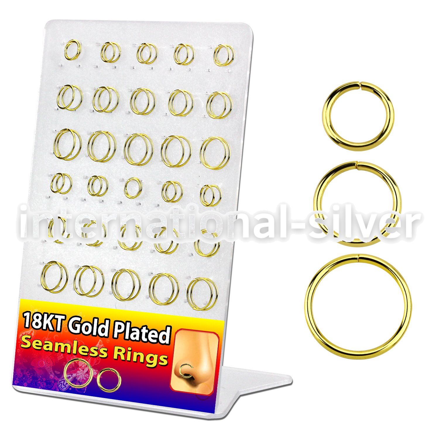 brnhp19 seamless segment rings silver 925 nose