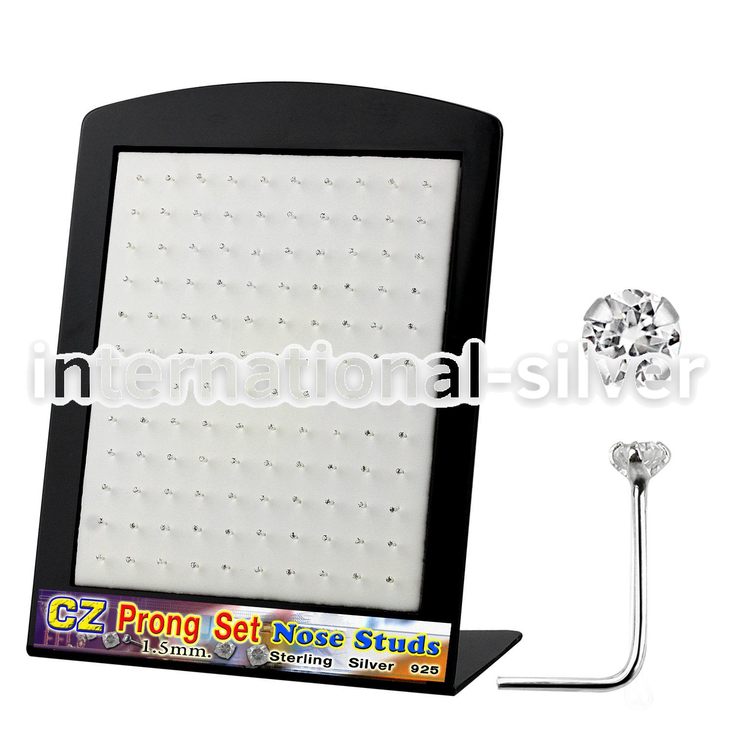 brnsczc l shape nose studs silver 925 nose