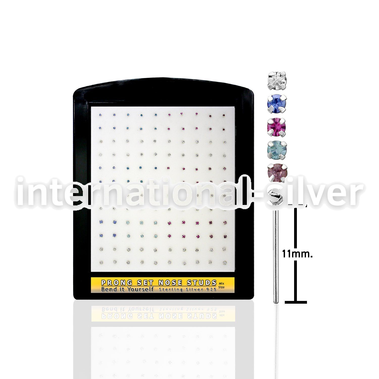 brnspbm bend it to fit nose studs silver 925 belly button