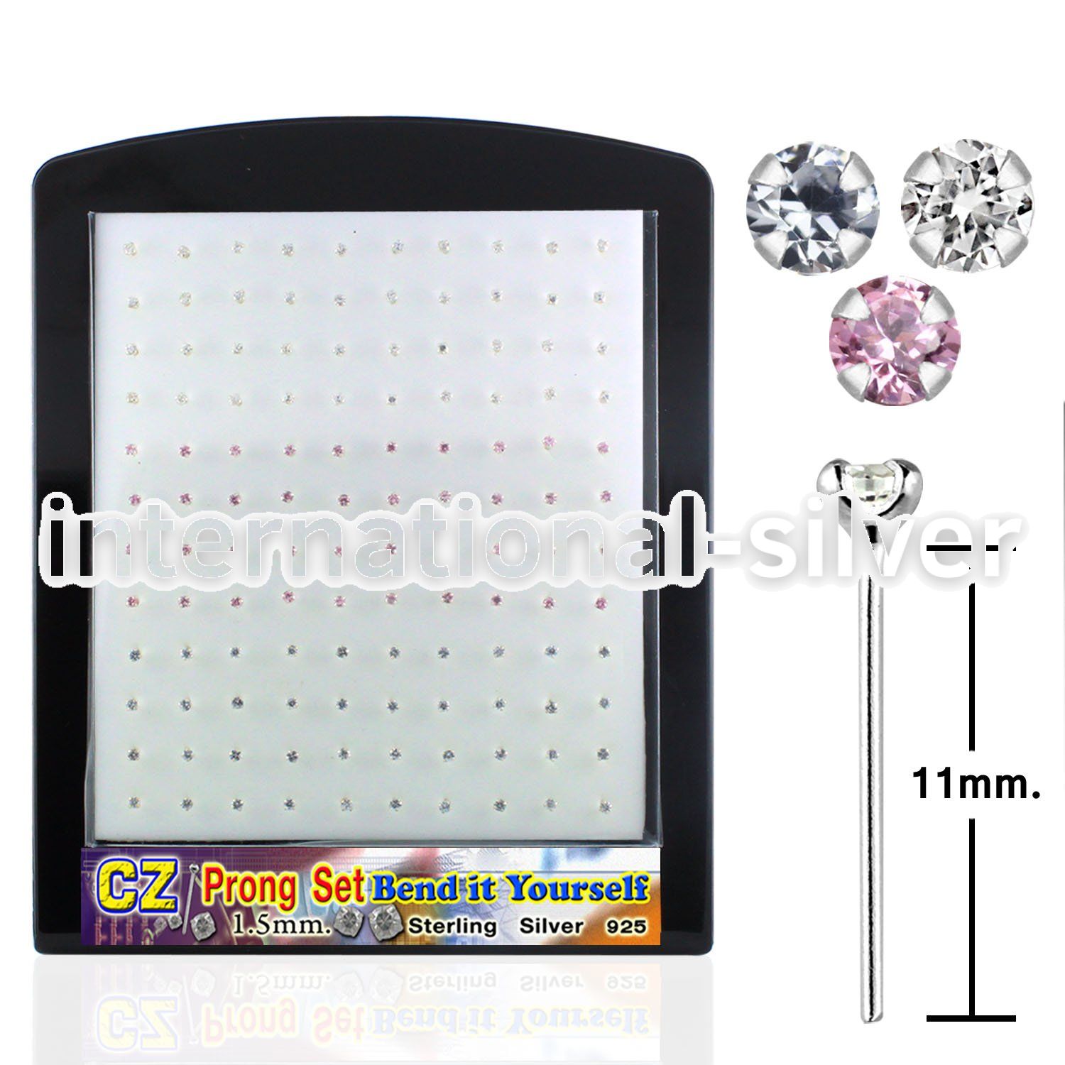 brnyczm bend it to fit nose studs silver 925 nose