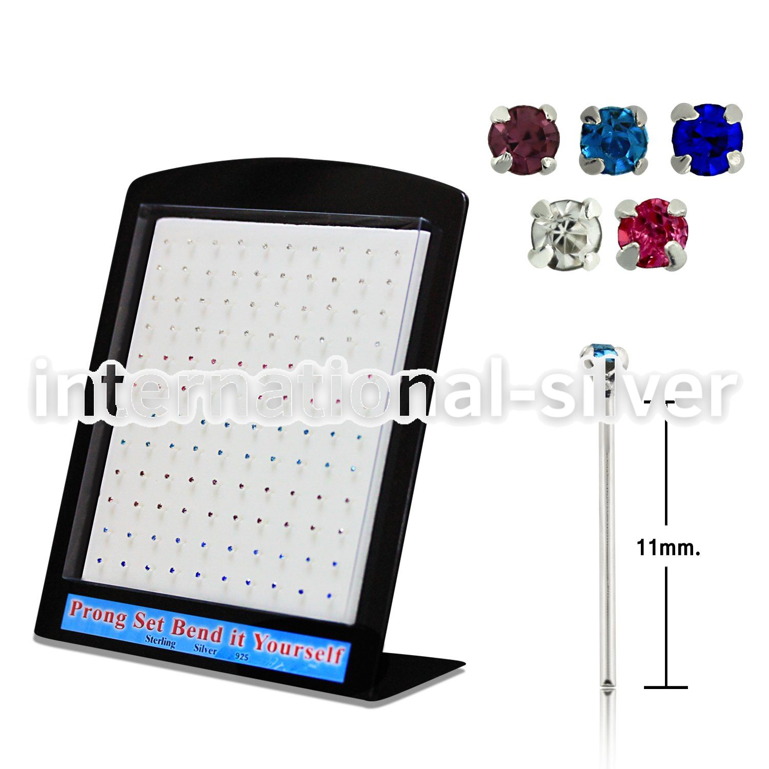 brnypm bend it to fit nose studs silver 925 nose