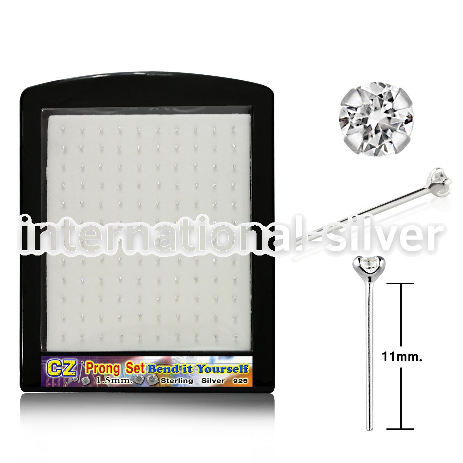 brnyzc bend it to fit nose studs silver 925 nose