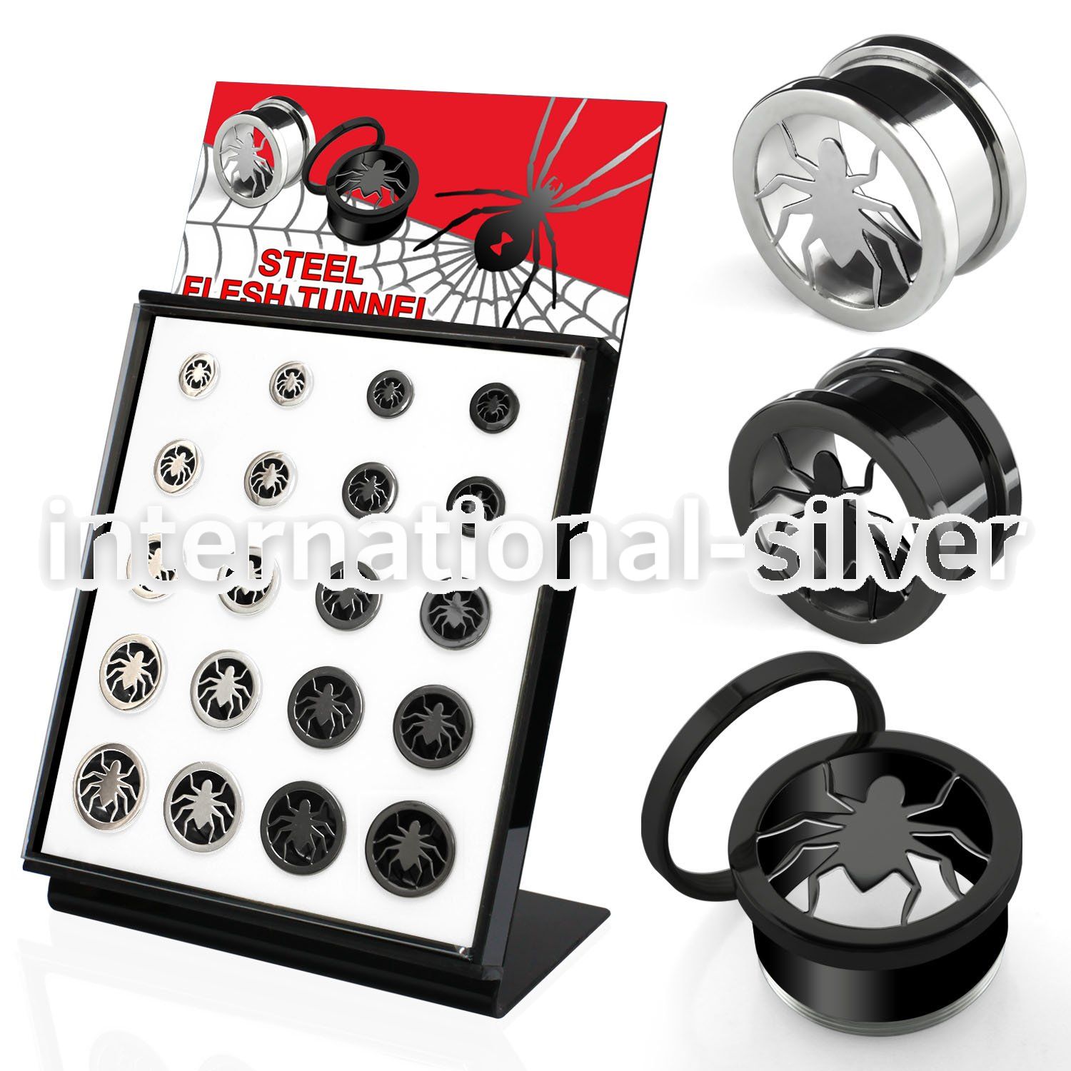 brpg146a tunnels gauges anodized surgical steel 316l ear lobe