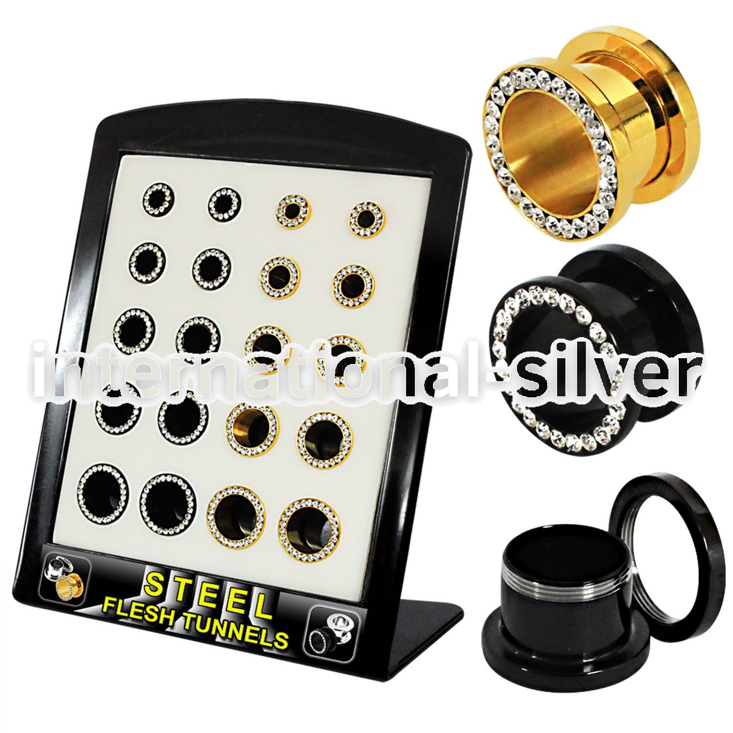 brpg148a tunnels gauges anodized surgical steel 316l ear lobe