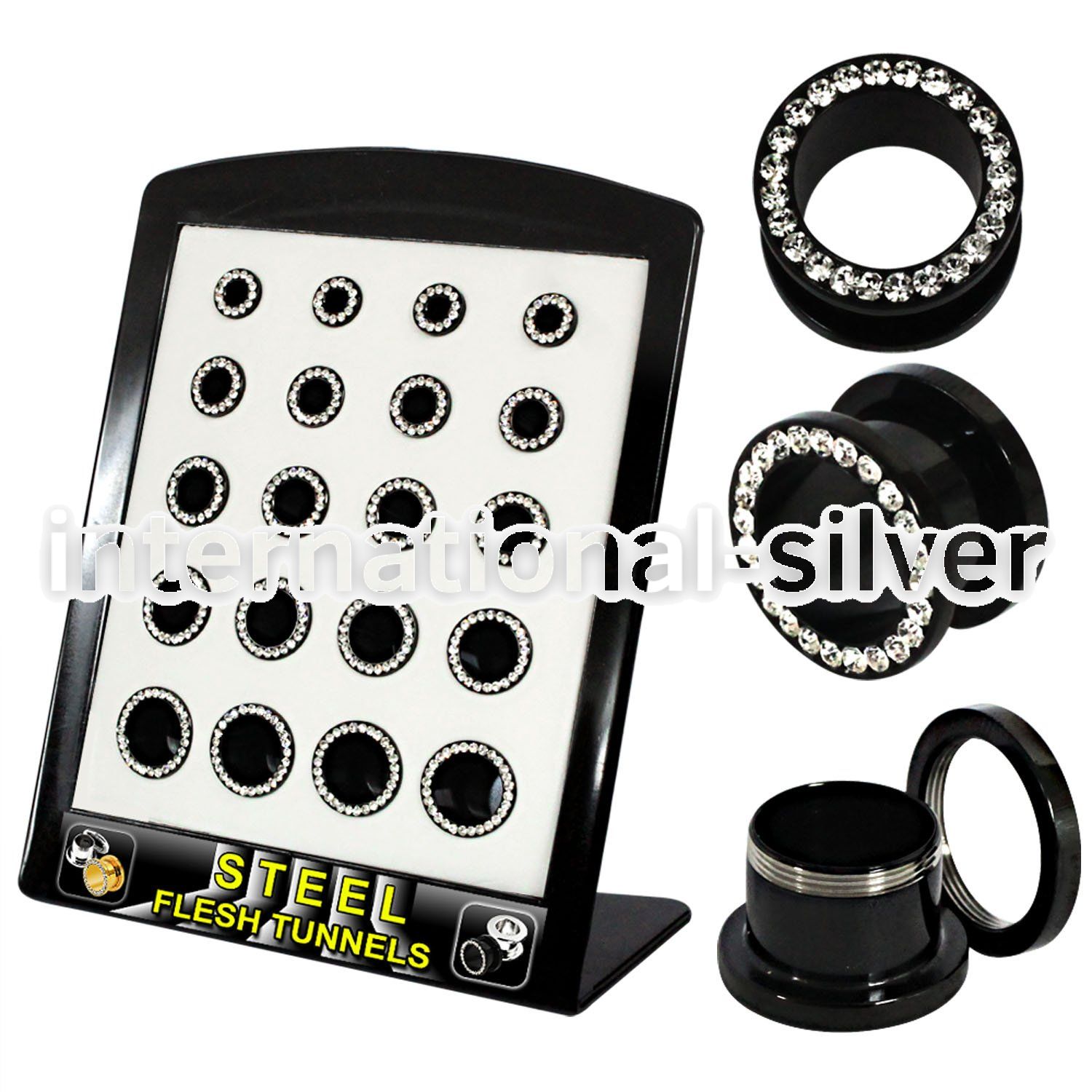 brpg148b tunnels gauges anodized surgical steel 316l ear lobe