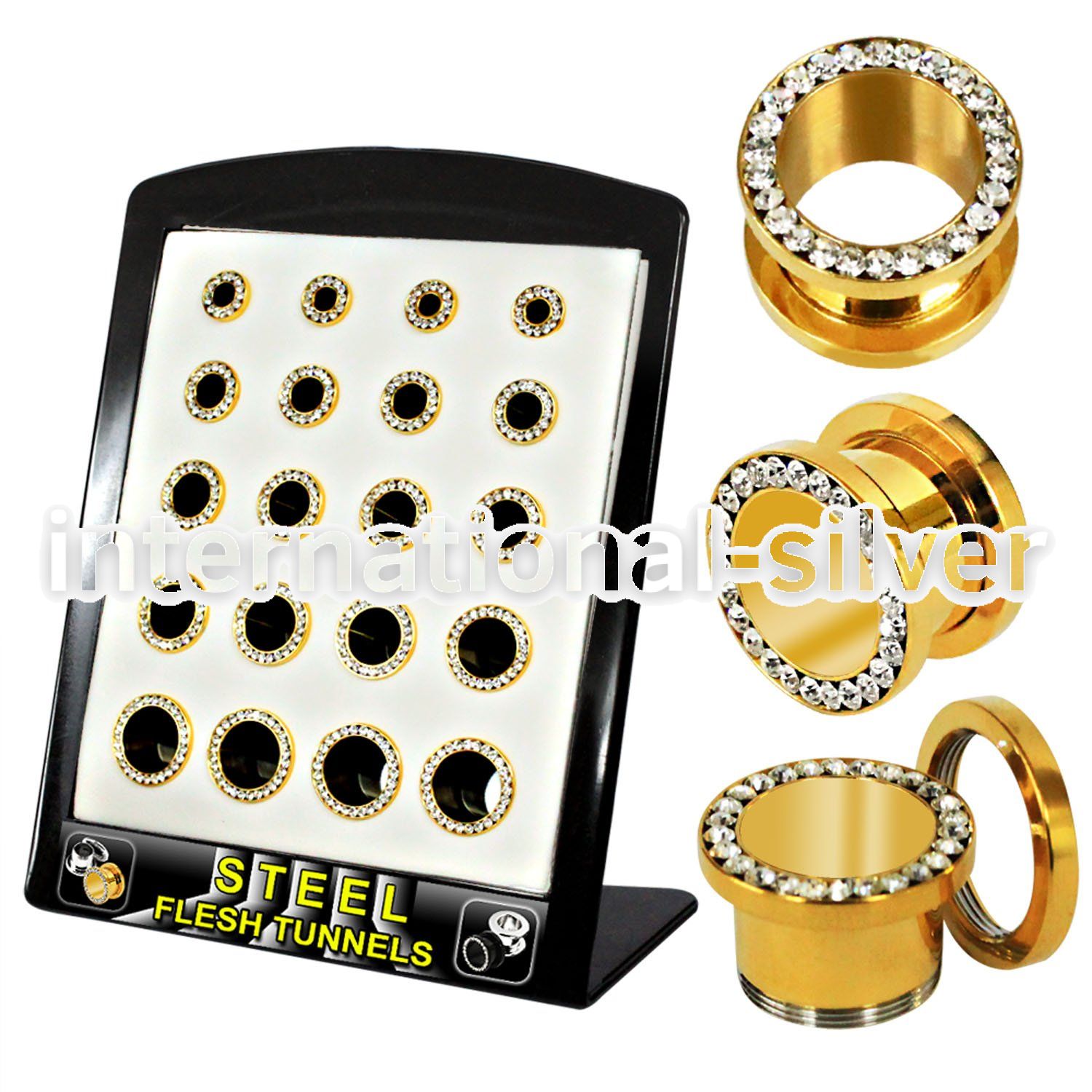 brpg148c tunnels gauges anodized surgical steel 316l ear lobe