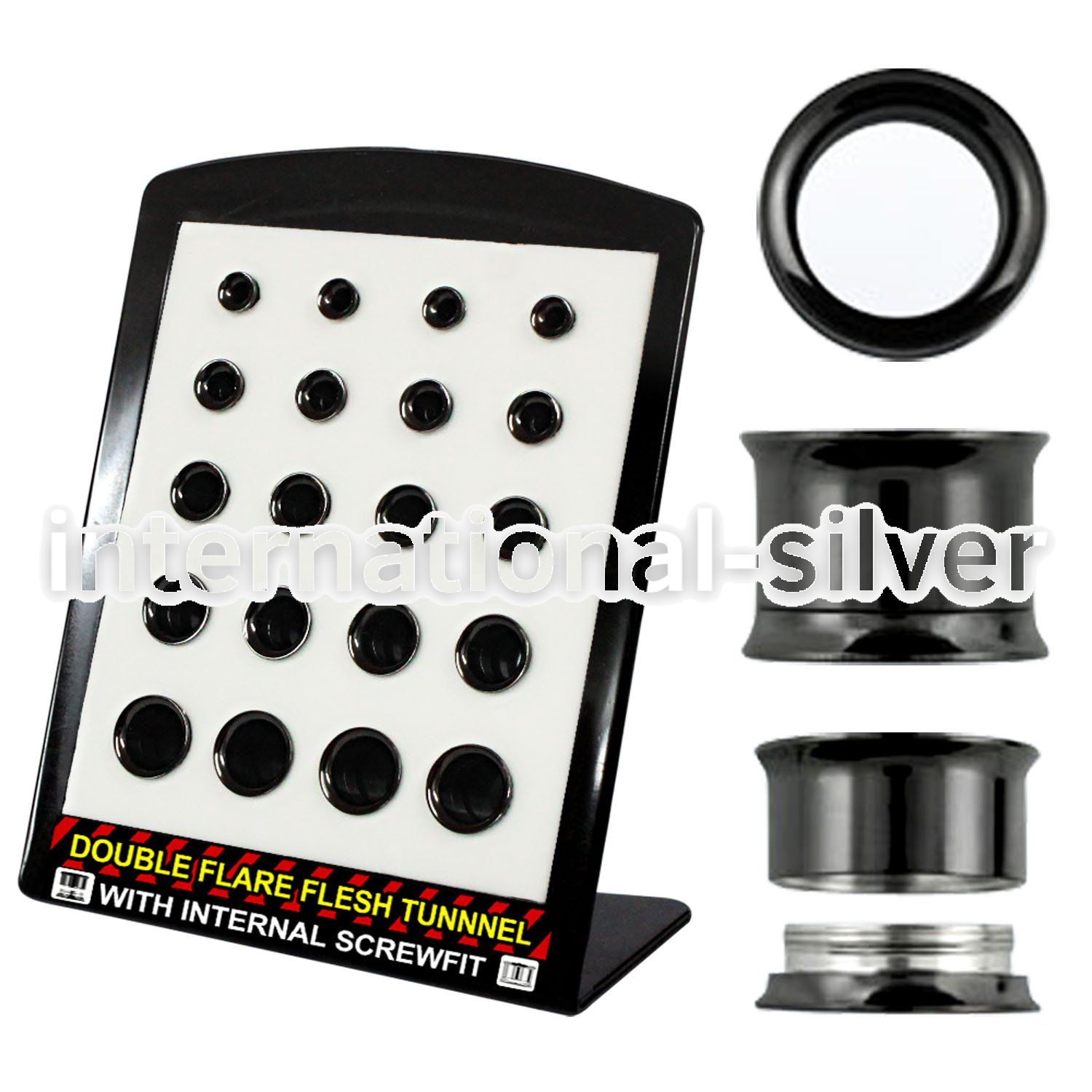 brpg149b tunnels gauges anodized surgical steel 316l ear lobe