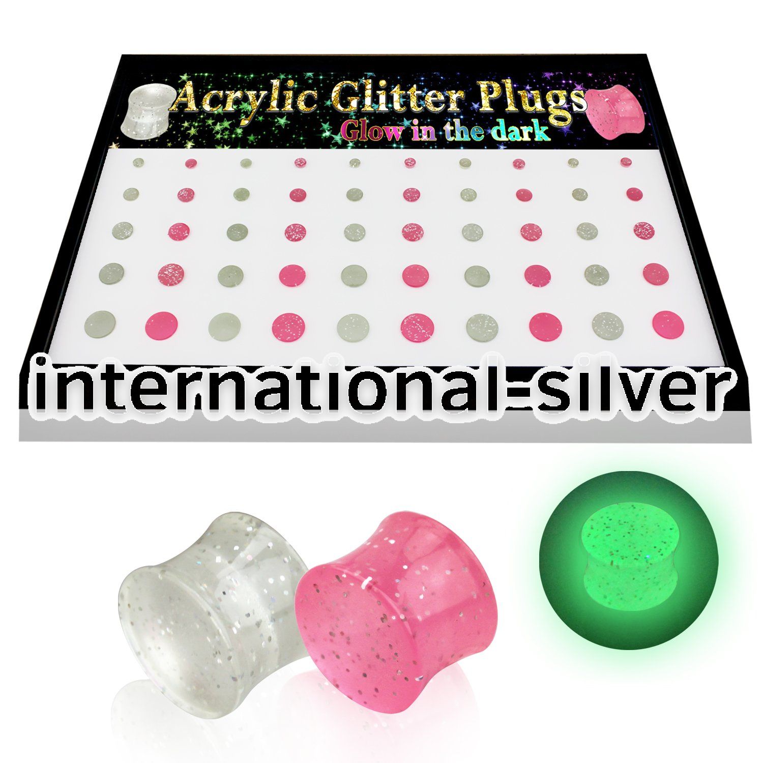 brpg164 plugs gauges acrylic body jewelry ear lobe