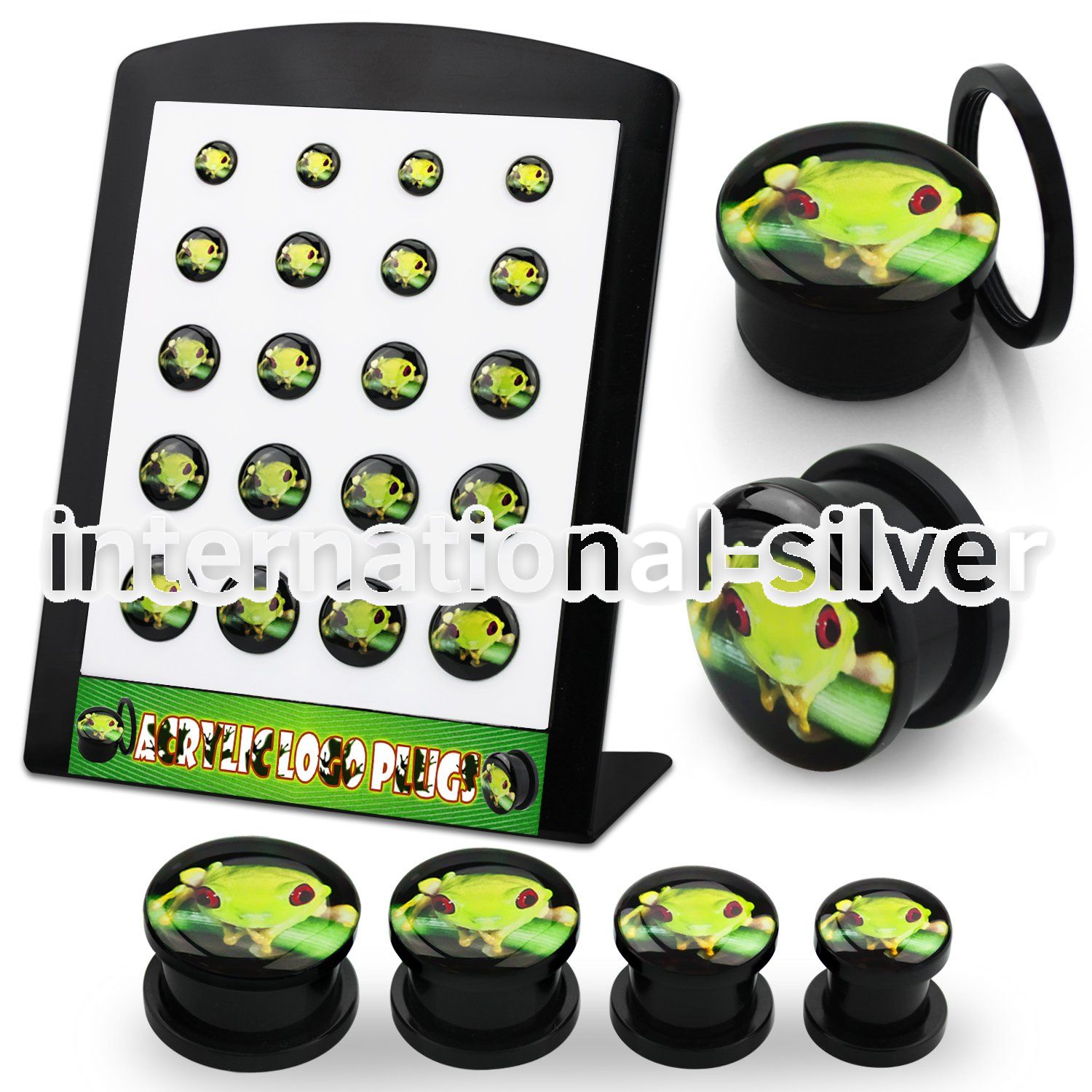 brpg169 plugs gauges acrylic body jewelry ear lobe