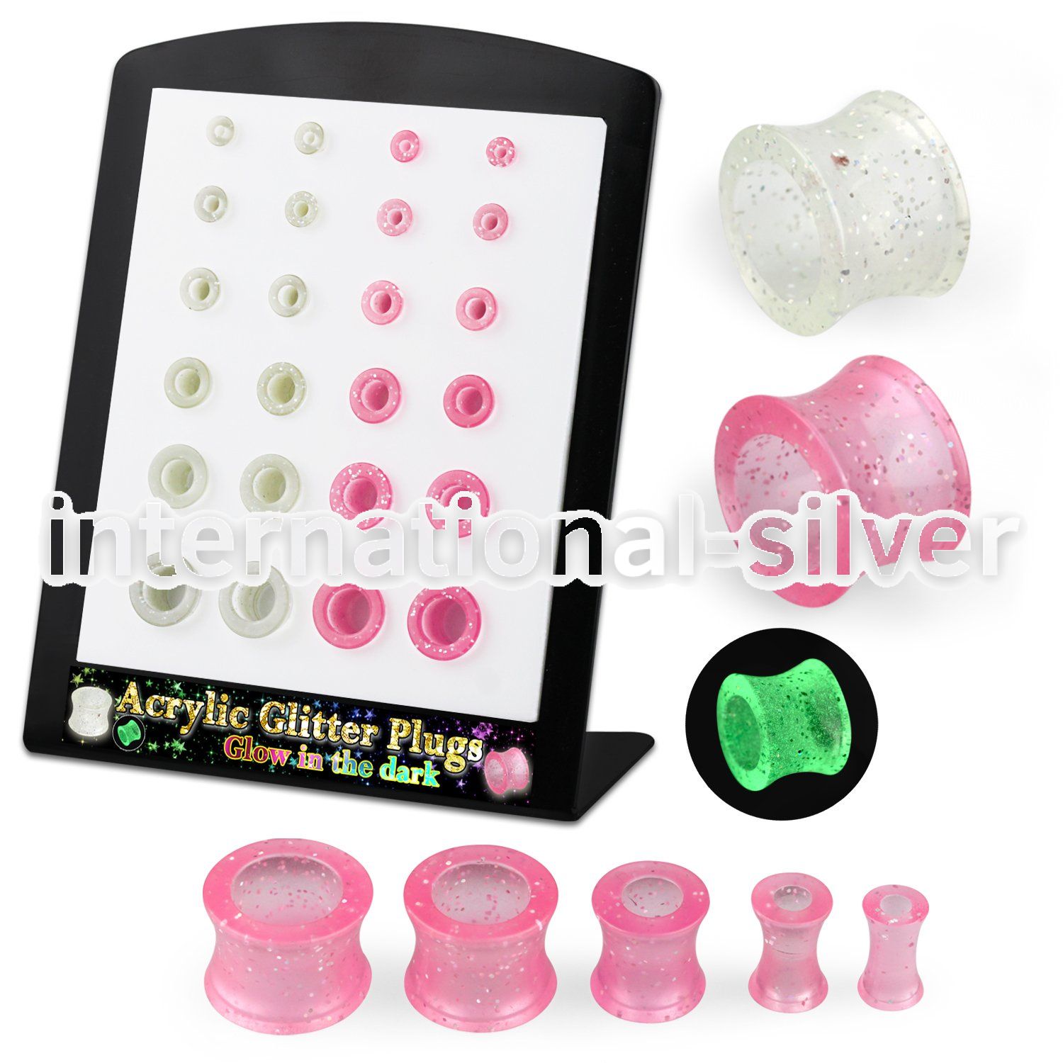 brpg176 tunnels gauges acrylic body jewelry ear lobe