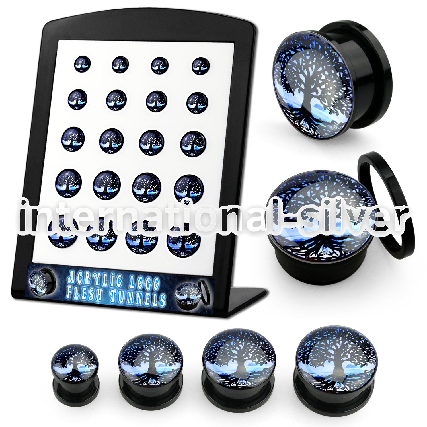 brpg185 plugs gauges acrylic body jewelry ear lobe