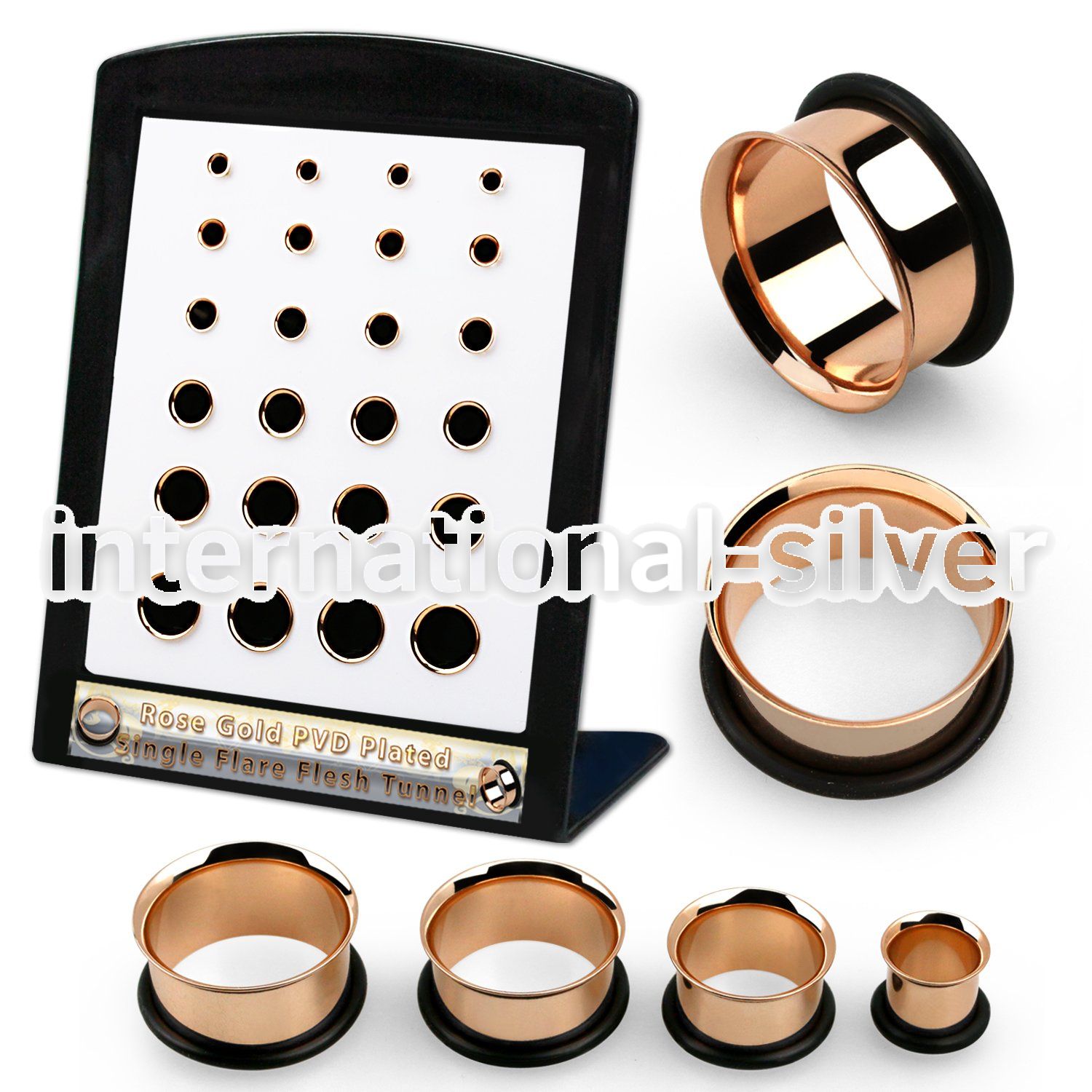 brpg199 tunnels gauges anodized surgical steel 316l ear lobe