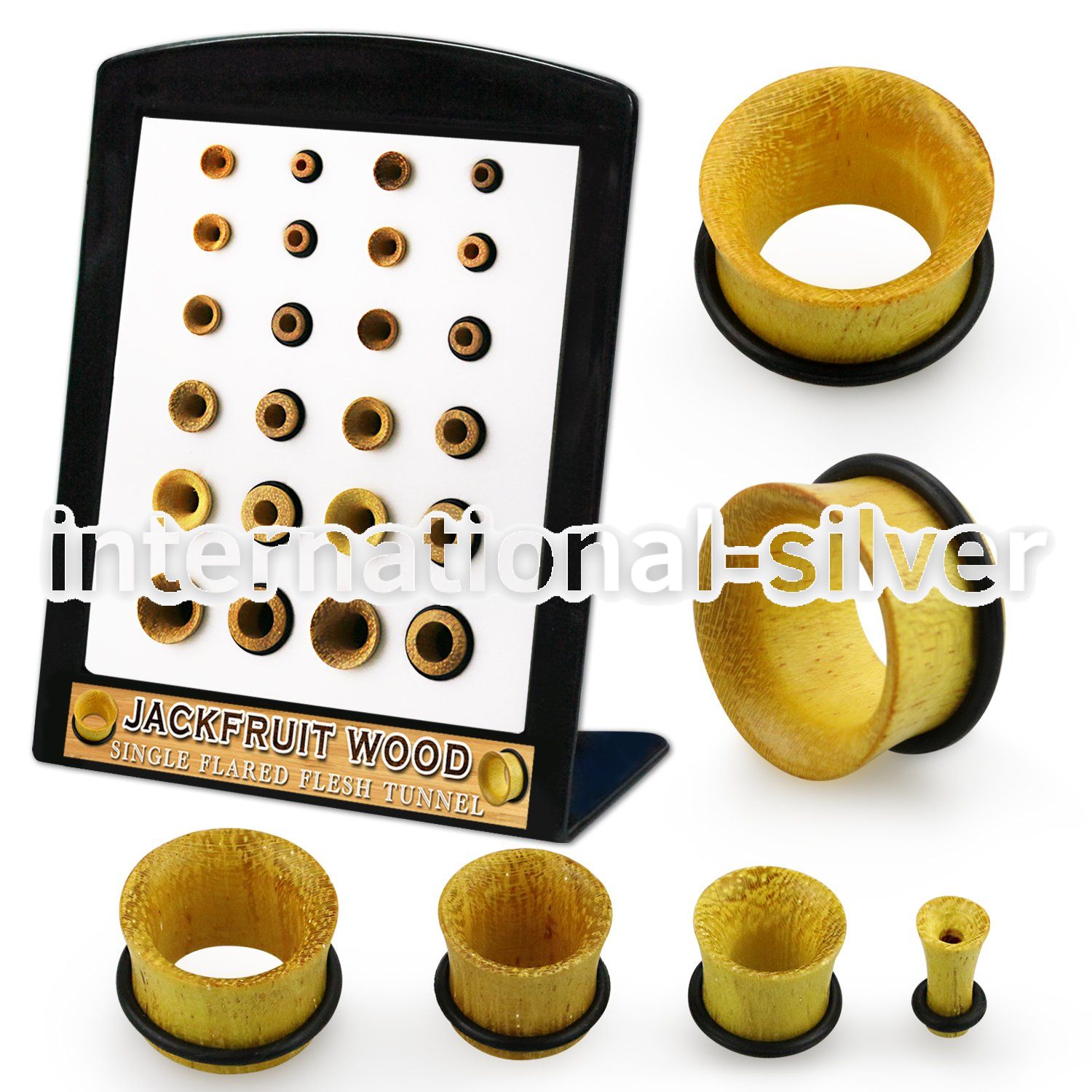 brpg215 jackfruit wood single flare tunnels 24pcs