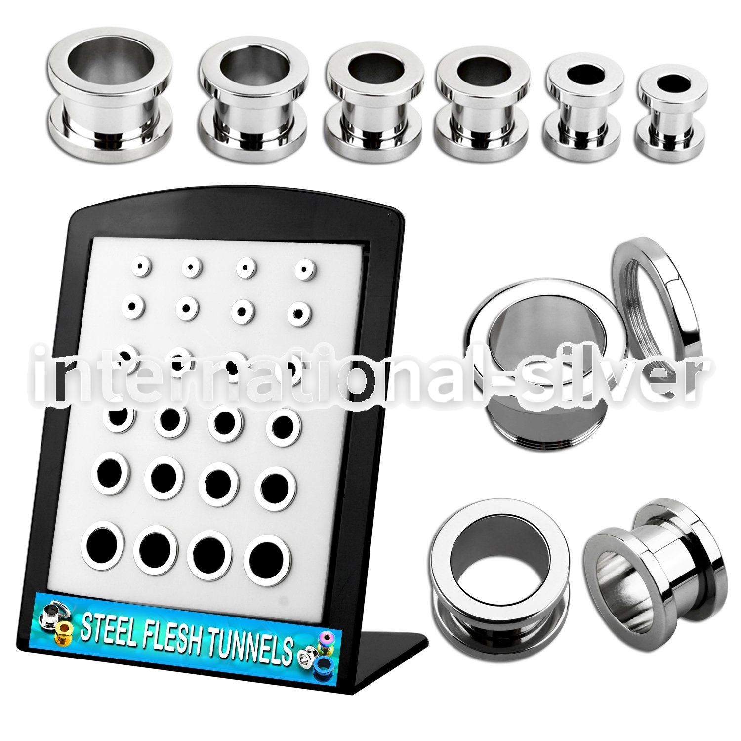 brpg5 tunnels gauges surgical steel 316l ear lobe