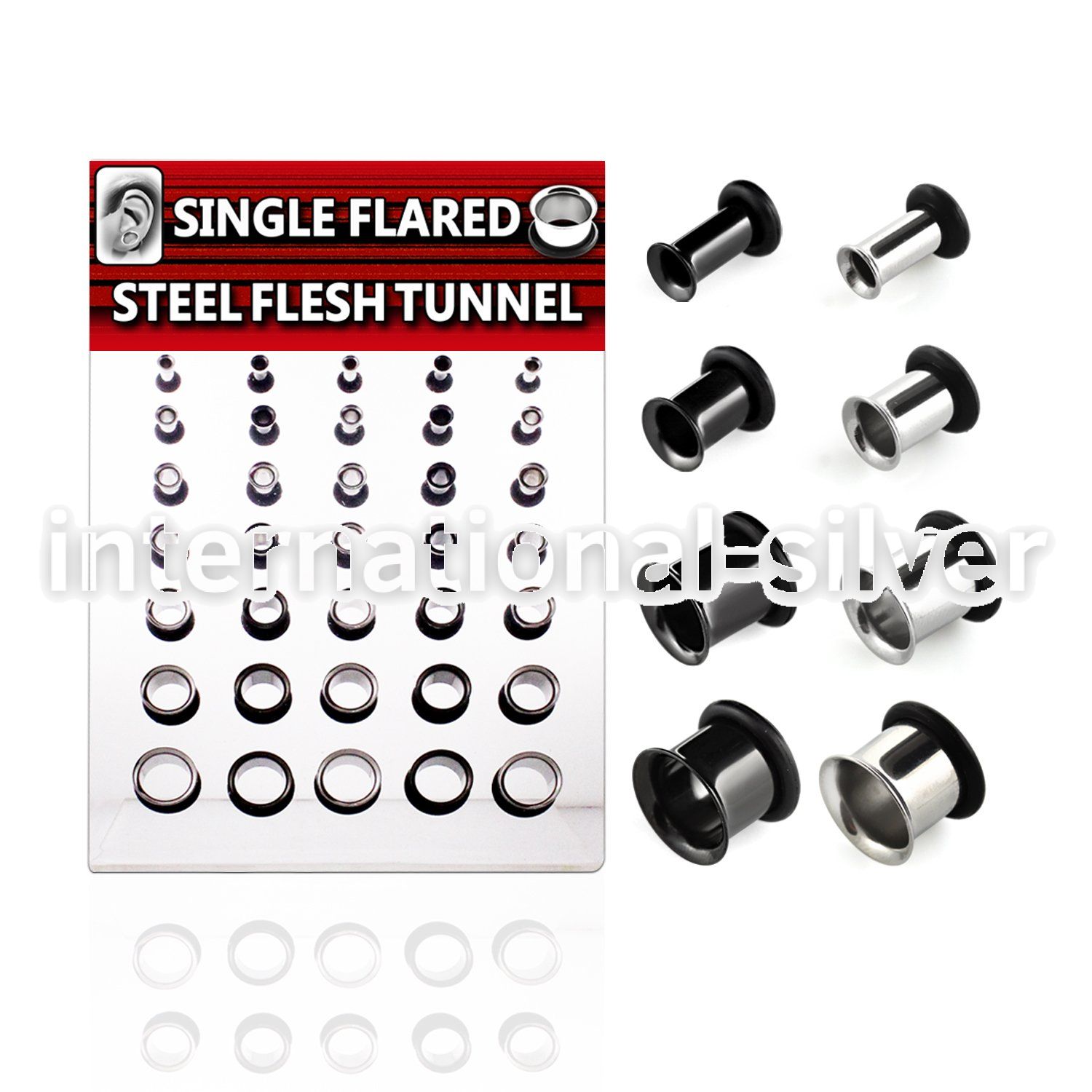 brpg68 tunnels gauges anodized surgical steel 316l ear lobe