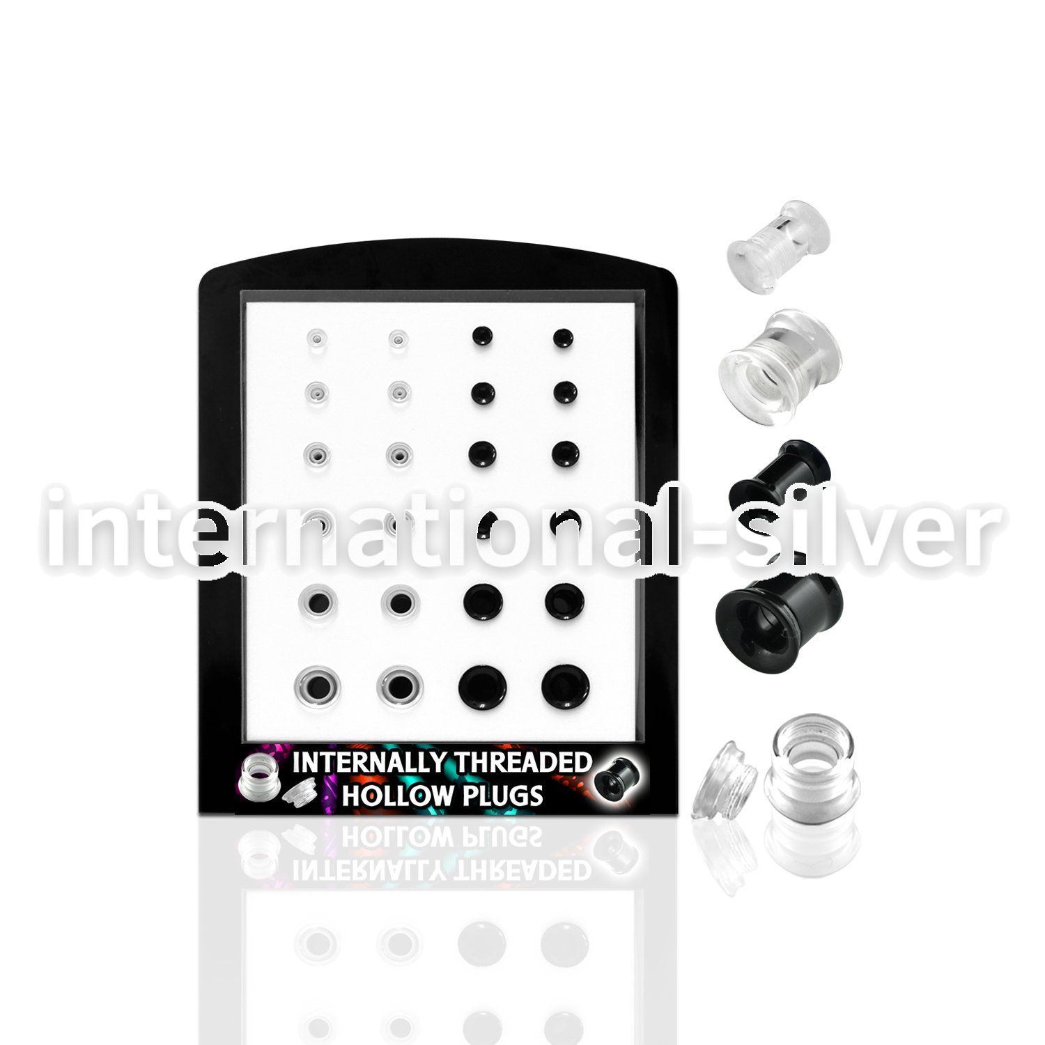 brpg78 tunnels gauges acrylic body jewelry ear lobe