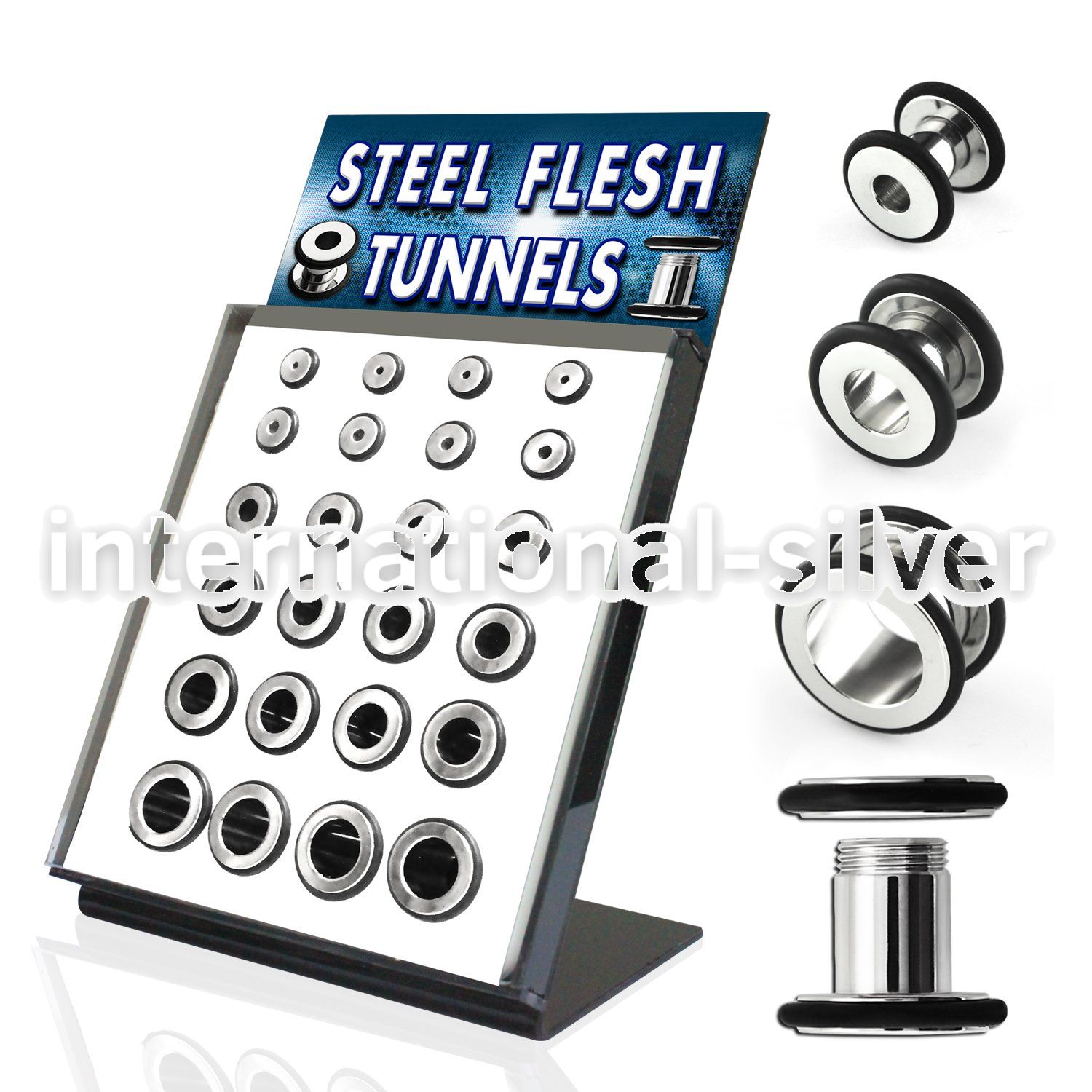 brpg89 tunnels gauges surgical steel 316l ear lobe