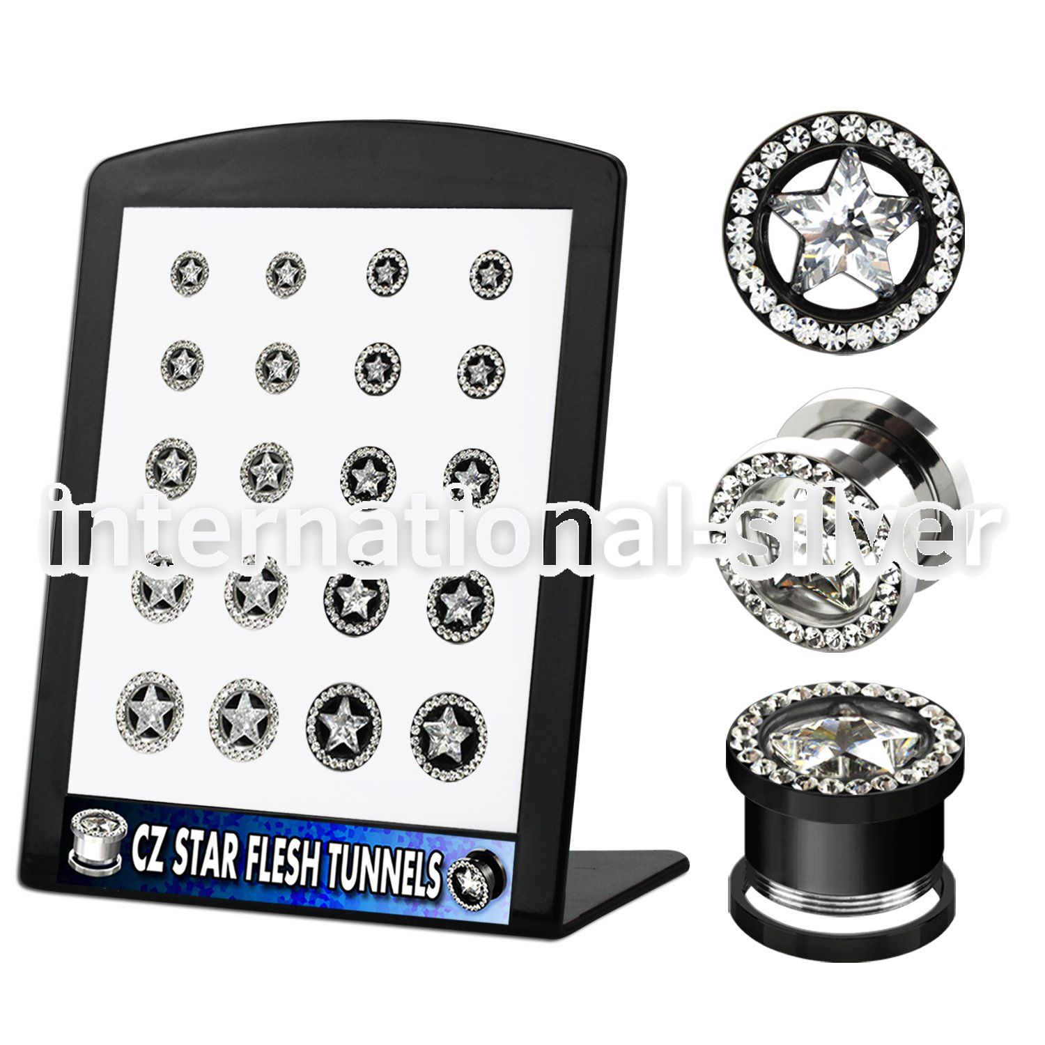 brpg92 tunnels gauges anodized surgical steel 316l ear lobe