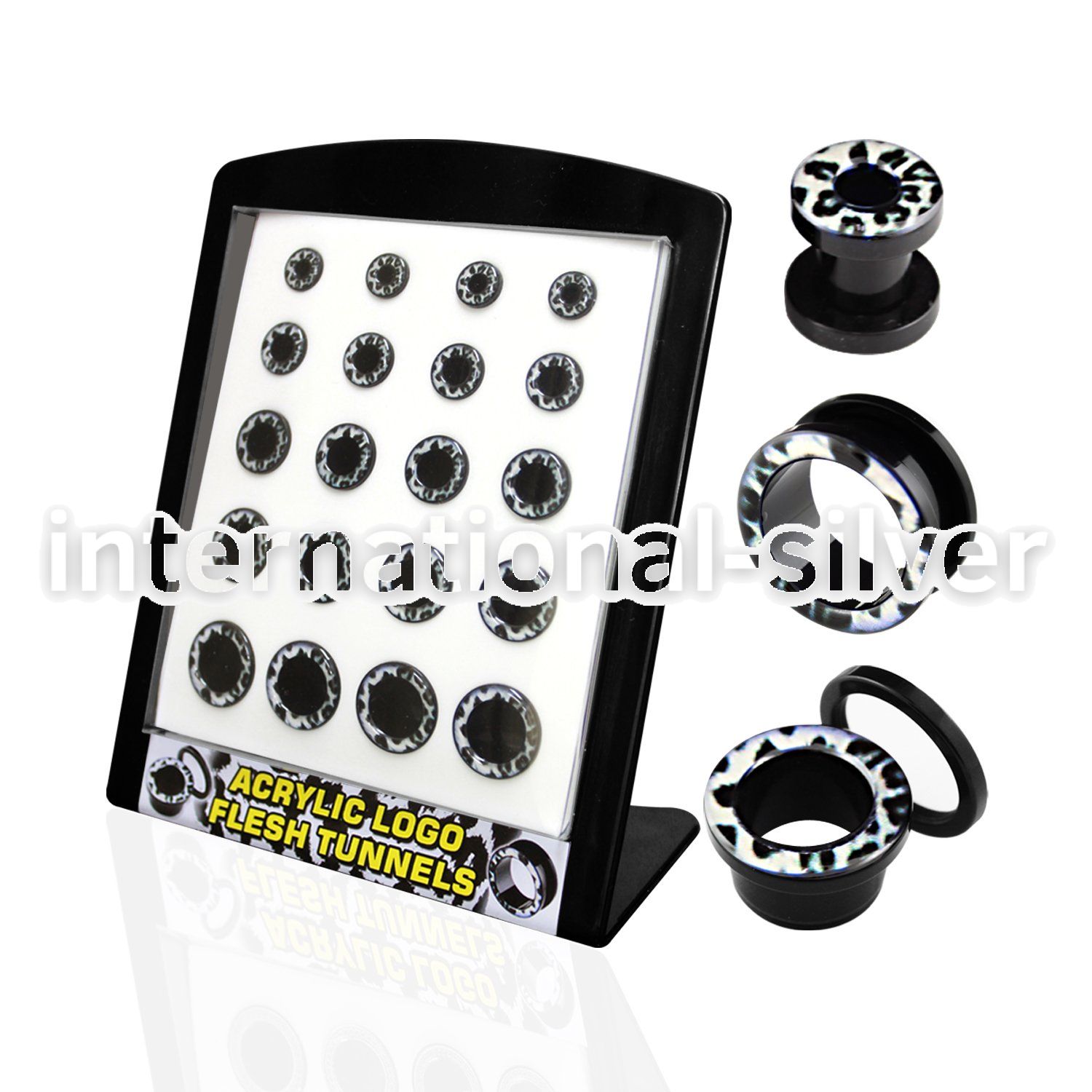 brpg98 tunnels gauges acrylic body jewelry ear lobe