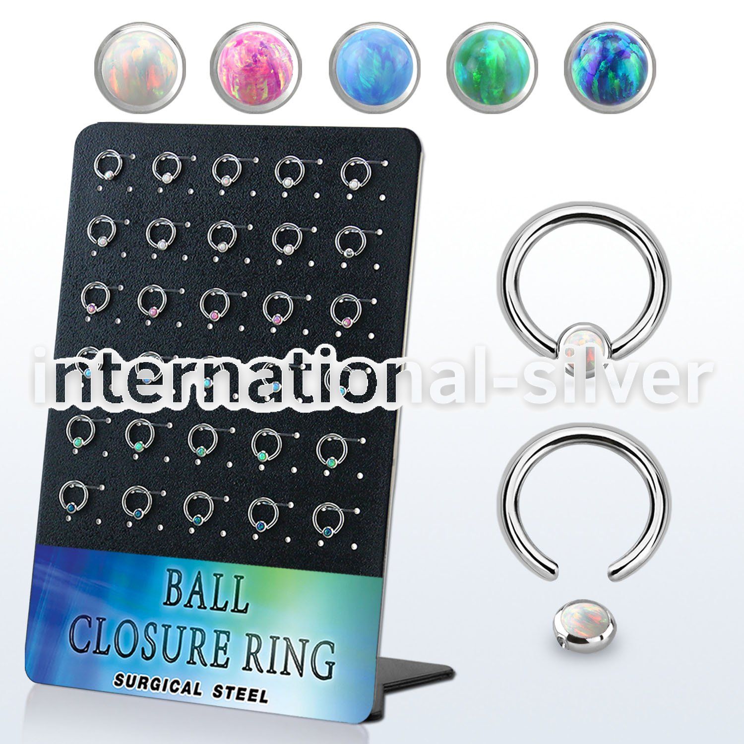 brrocr1 surgical steel ball closure rings ear othersear lobe eyebrow helix intim septum tragus piercing