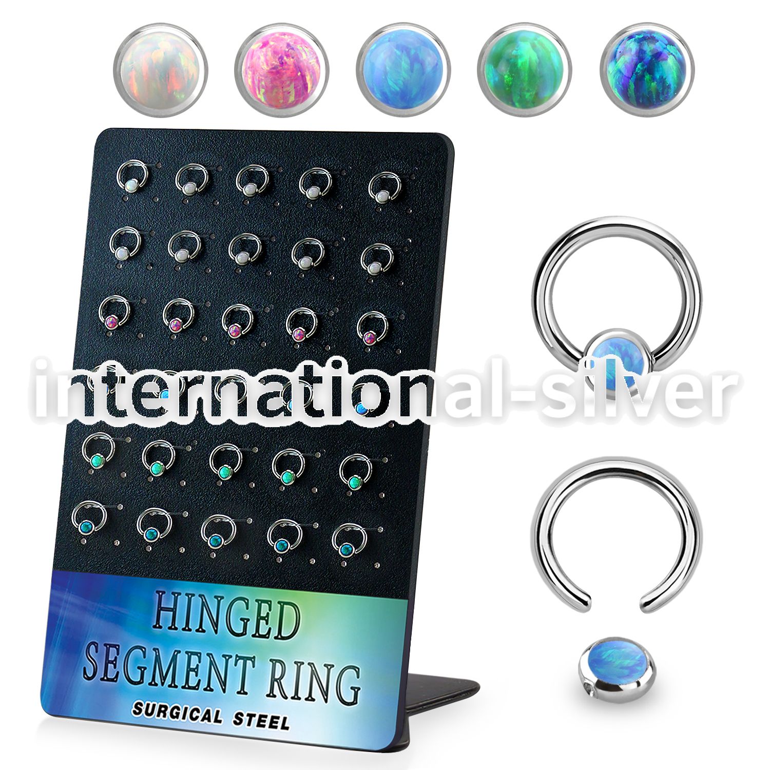 brrocr4 surgical steel ball closure rings ear lobe eyebrow helix intim septum piercing