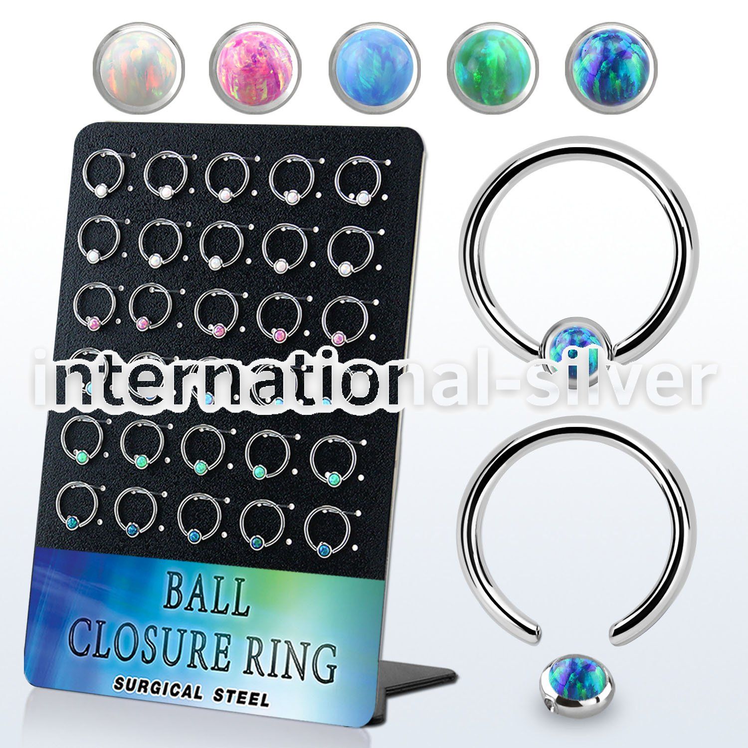 brrocr5 surgical steel ball closure rings ear othersear lobe eyebrow nose bridge septum piercing