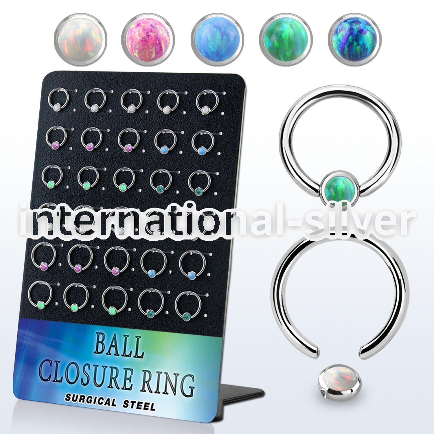 brrocr6 surgical steel ball closure rings ear othersear lobe eyebrow helix intim nose bridge septum piercing