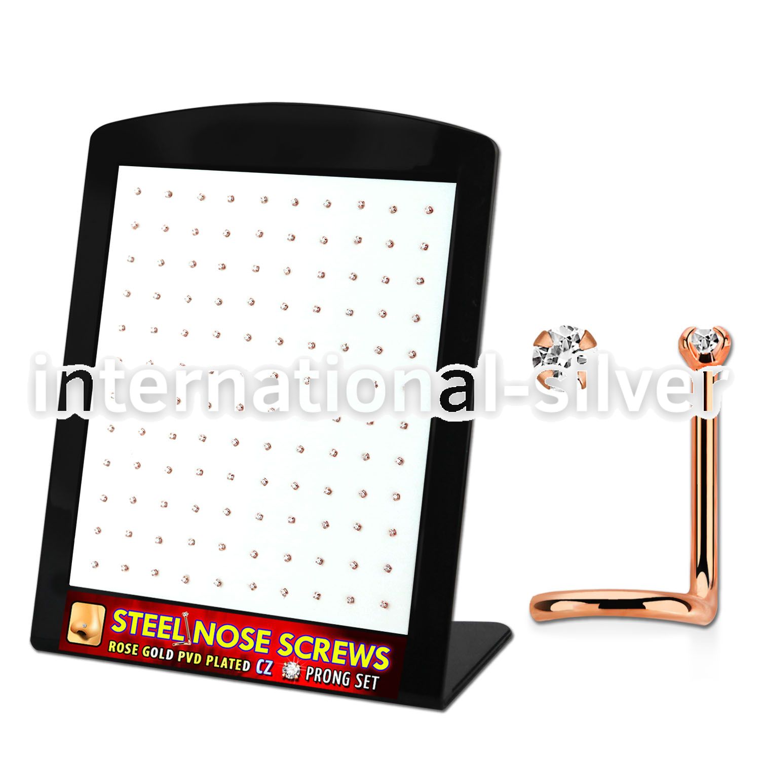 brs130 anodized surgical steel nose screws and nose studs nose  piercing