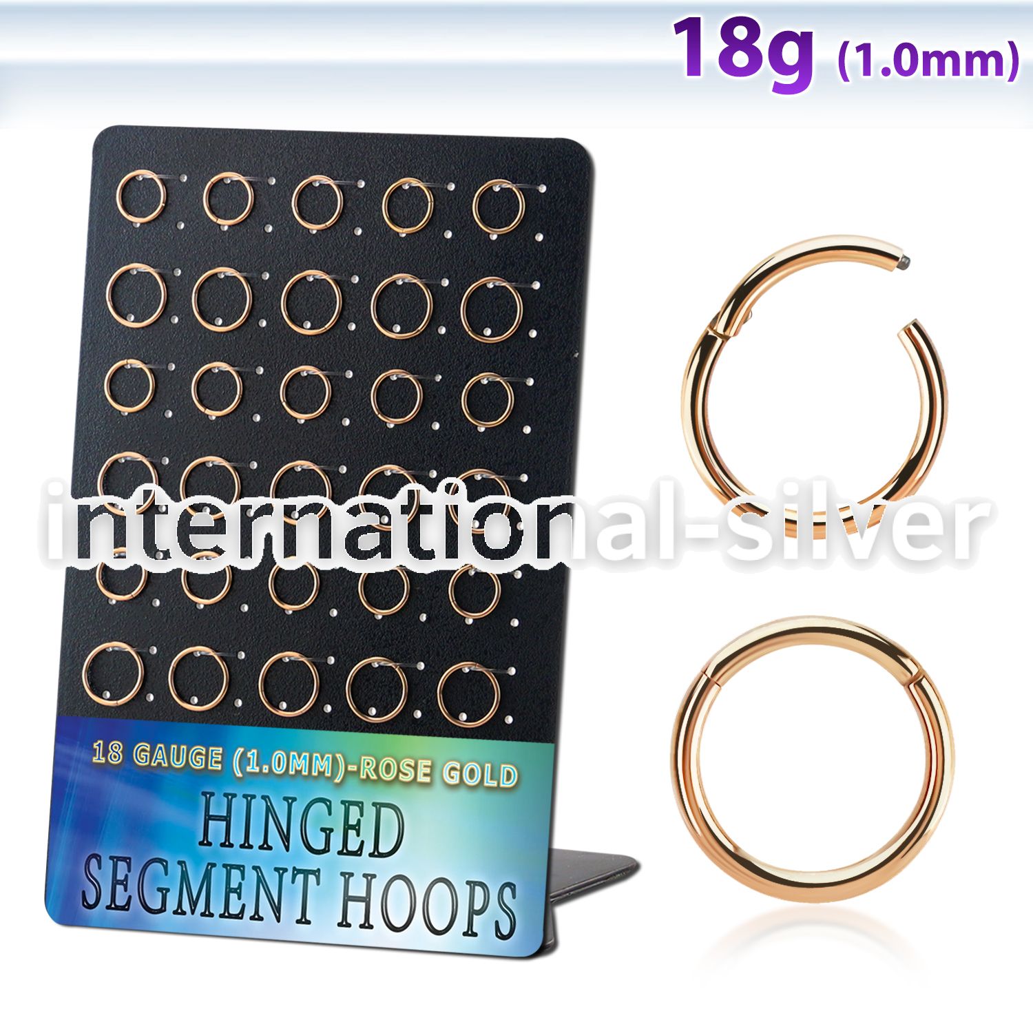 brsegh6 anodized surgical steel seamless and segment rings ear  othersear  lobe ear otherseyebrow helix nose bridge nose tragus  piercing