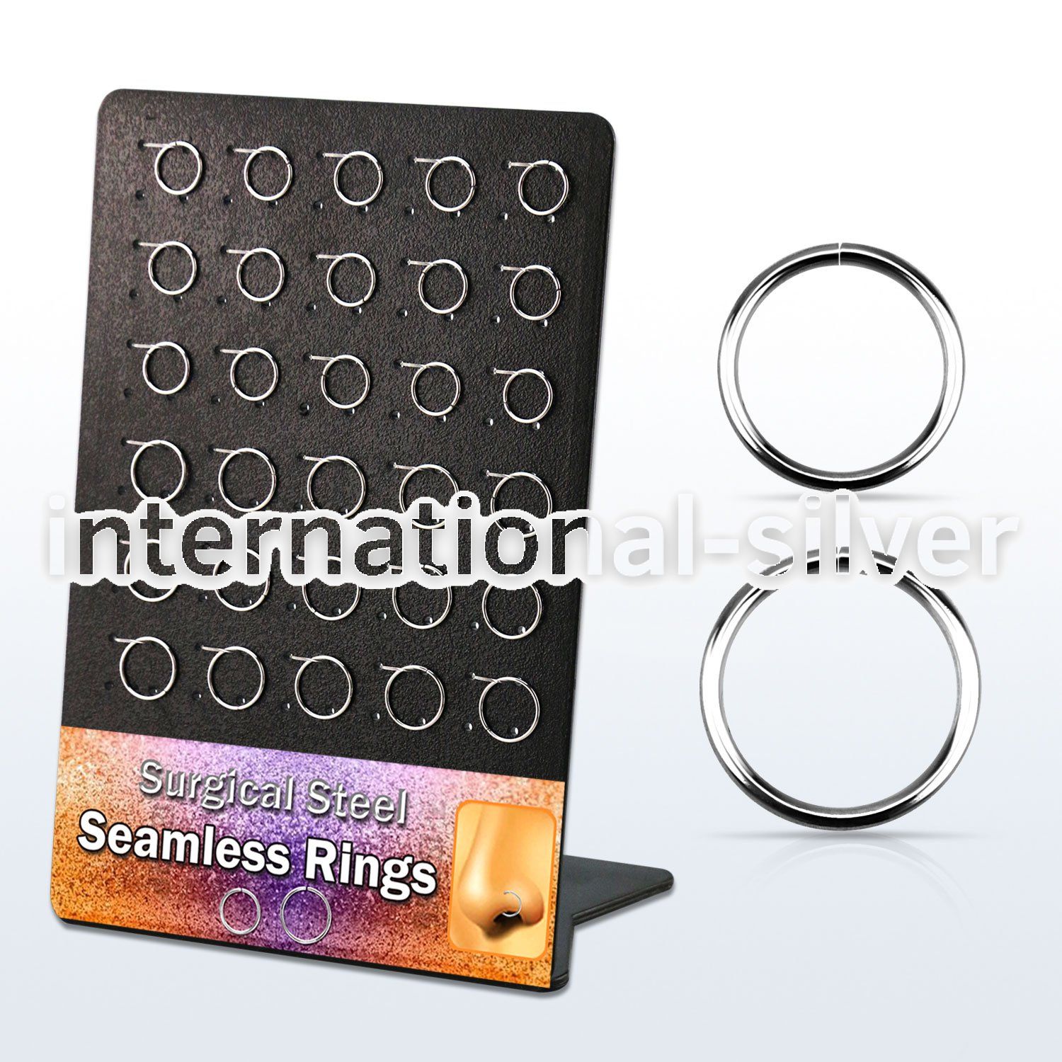 brsel9 seamless segment rings surgical steel 316l nose