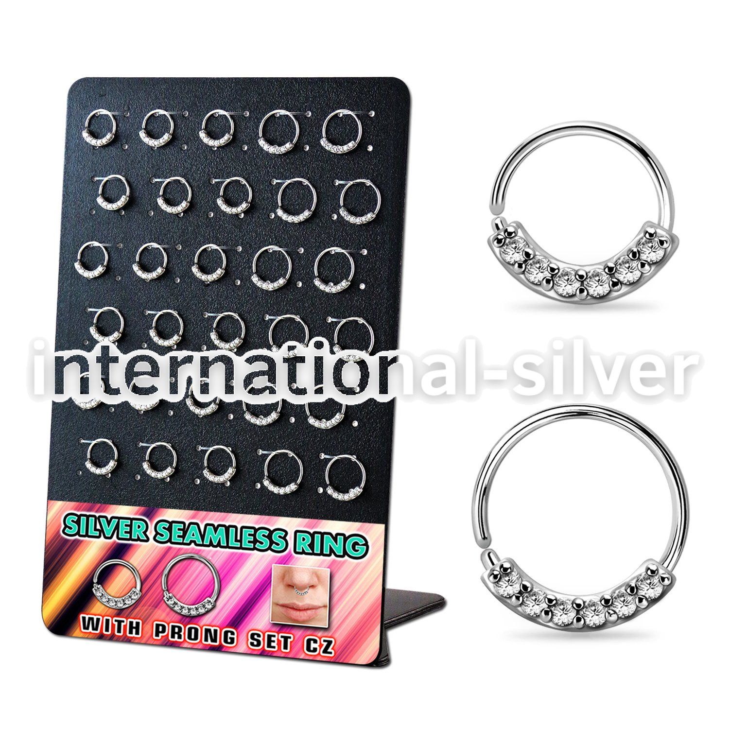 brselz3 surgical steel seamless and segment rings septum piercing