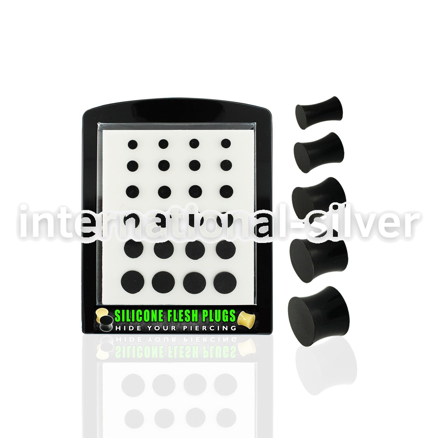 brsipg3 plugs gauges silicon body jewelry ear lobe