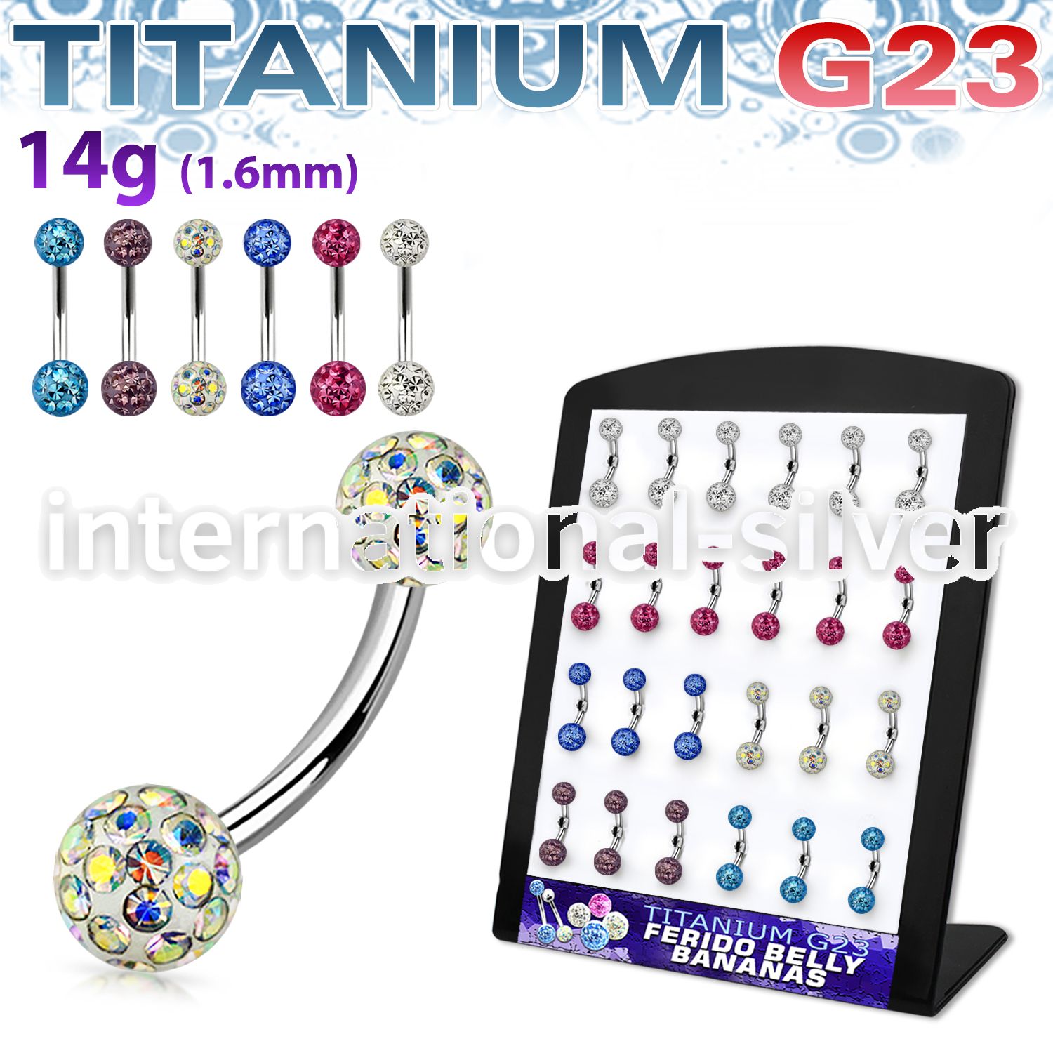 brubn5 belly rings titanium g23 implant grade belly button