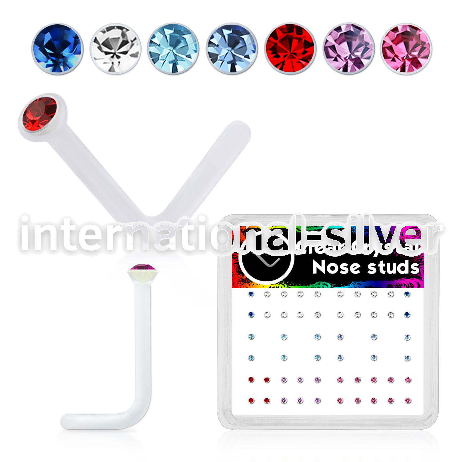 bxa10sl acrylic nose screws and nose studs nose bridge nose piercing
