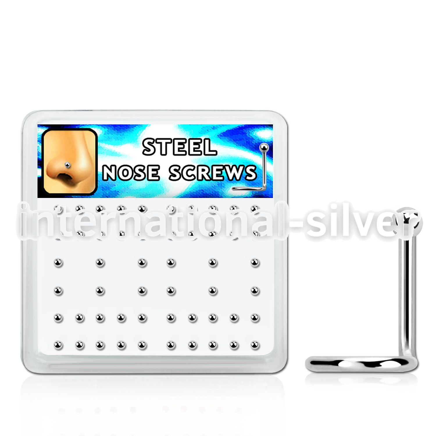 bxnsb18 surgical steel nose screws and nose studs nose piercing