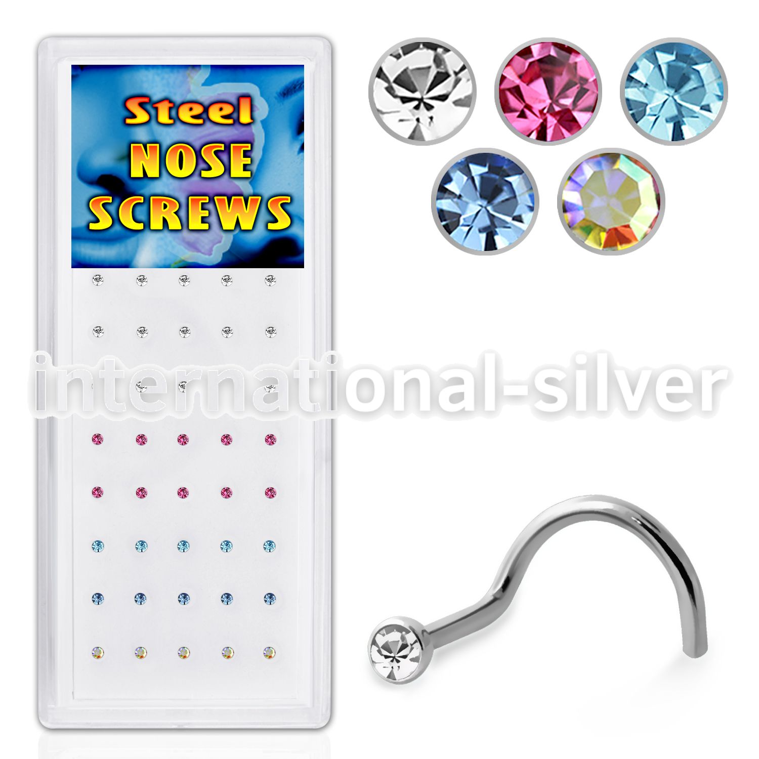 bxs103b l shape nose studs surgical steel 316l nose