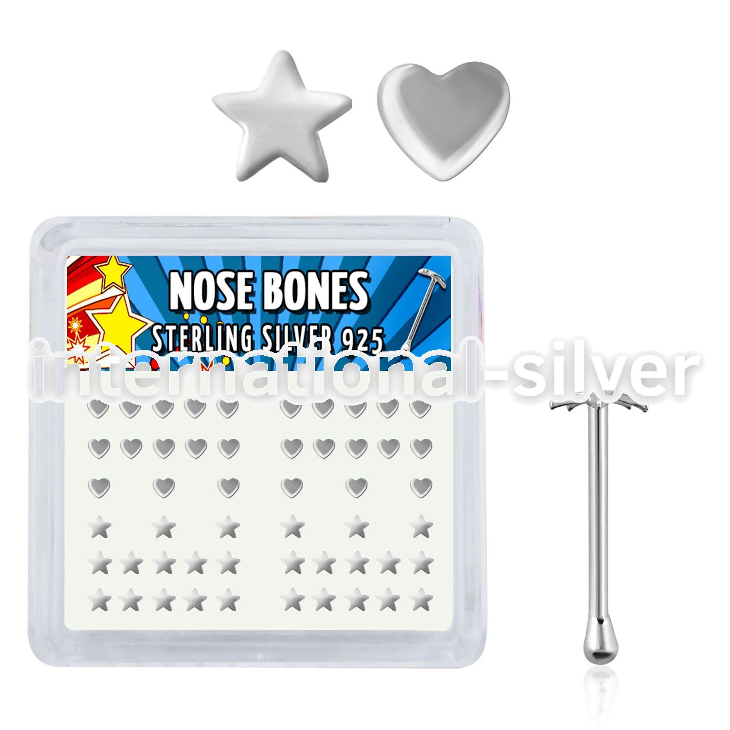 bxvhs nose bone silver 925 nose