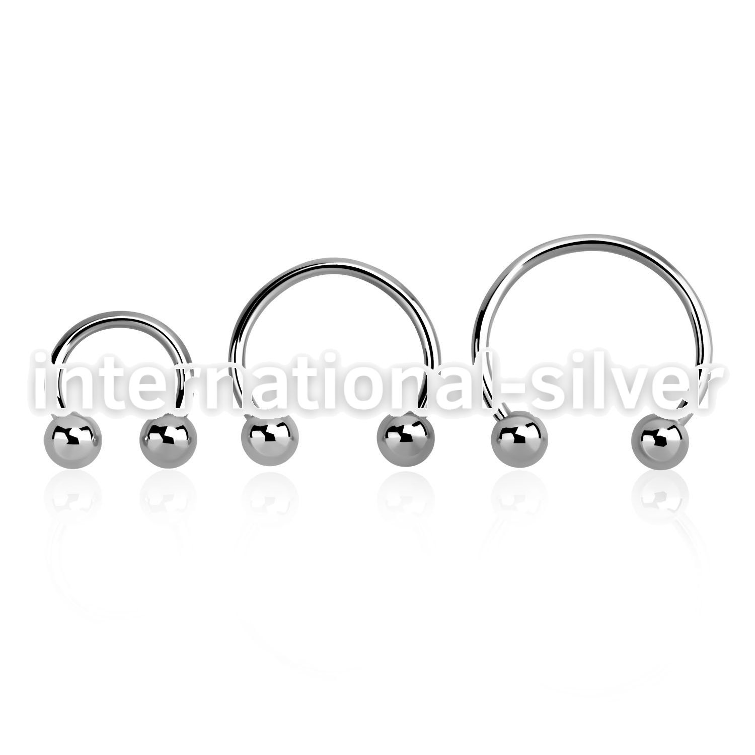 cbeb4 horseshoes surgical steel 316l ear lobe