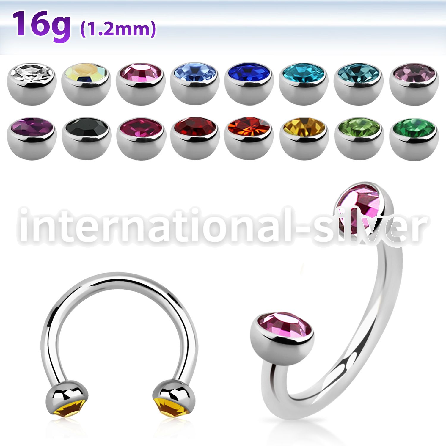 cbehjb3 horseshoes surgical steel 316l eyebrow