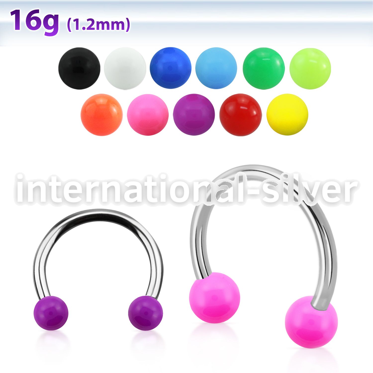 cbesab horseshoes surgical steel 316l with acrylic parts belly button