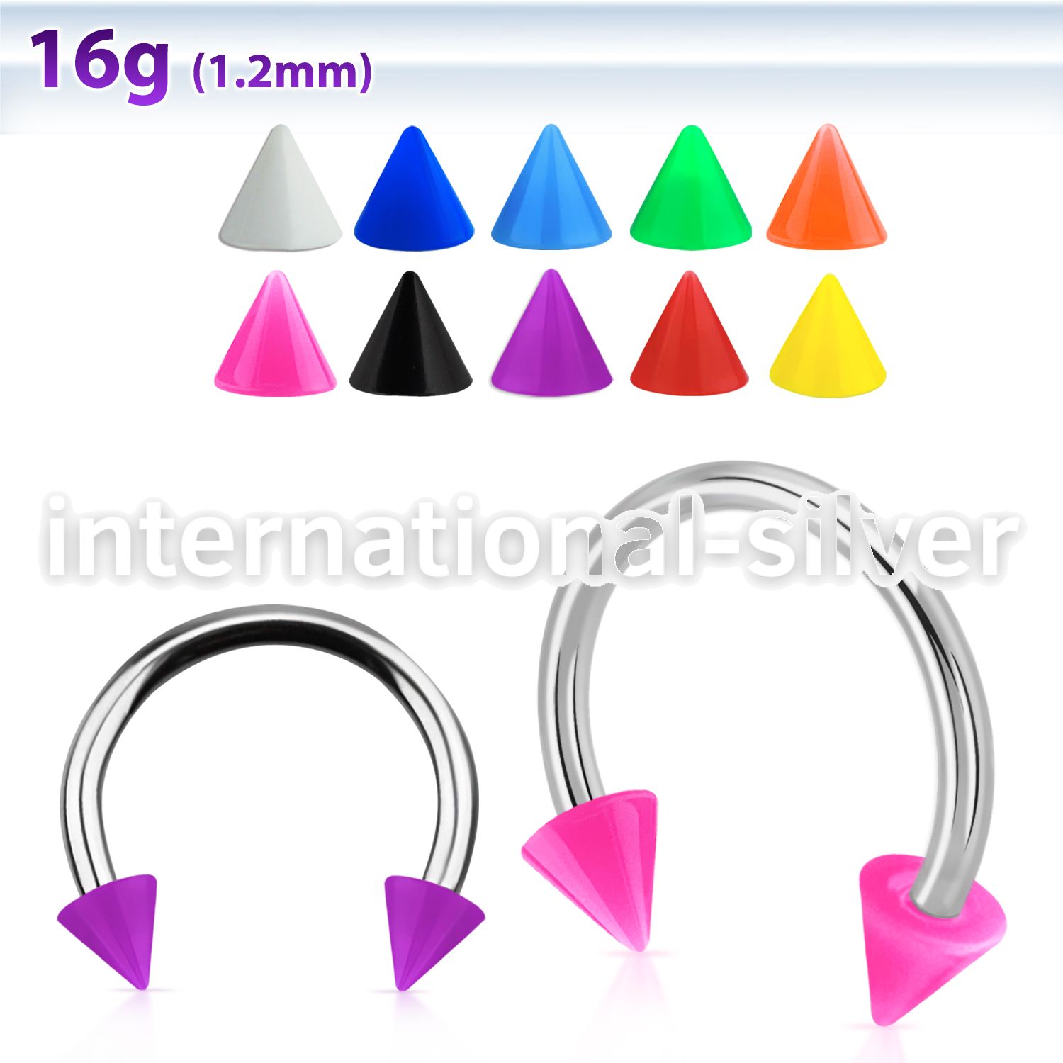 cbesacn horseshoes surgical steel 316l with acrylic parts belly button