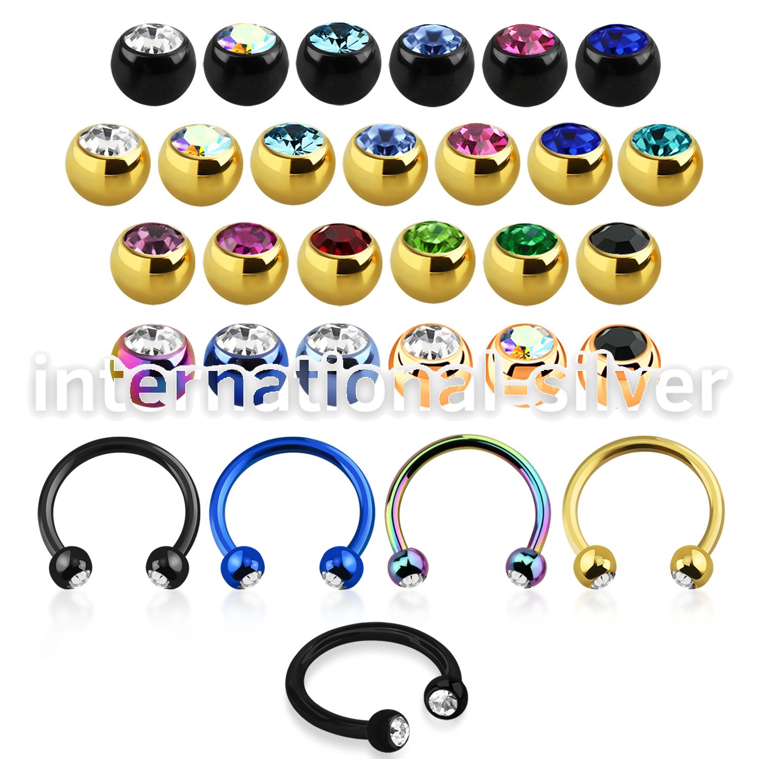 cbet2c horseshoes anodized surgical steel 316l belly button