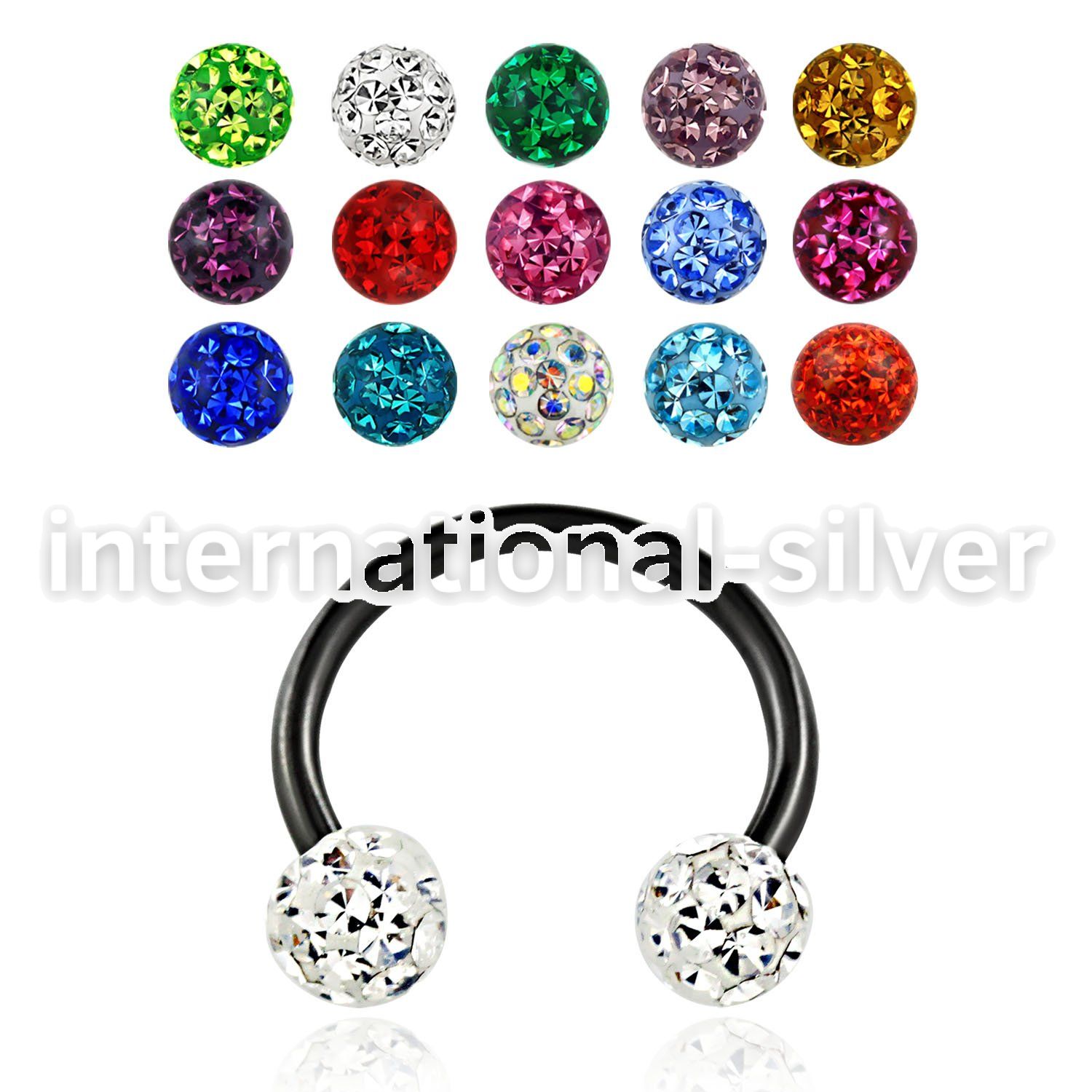 cbetf4 horseshoes anodized surgical steel 316l belly button