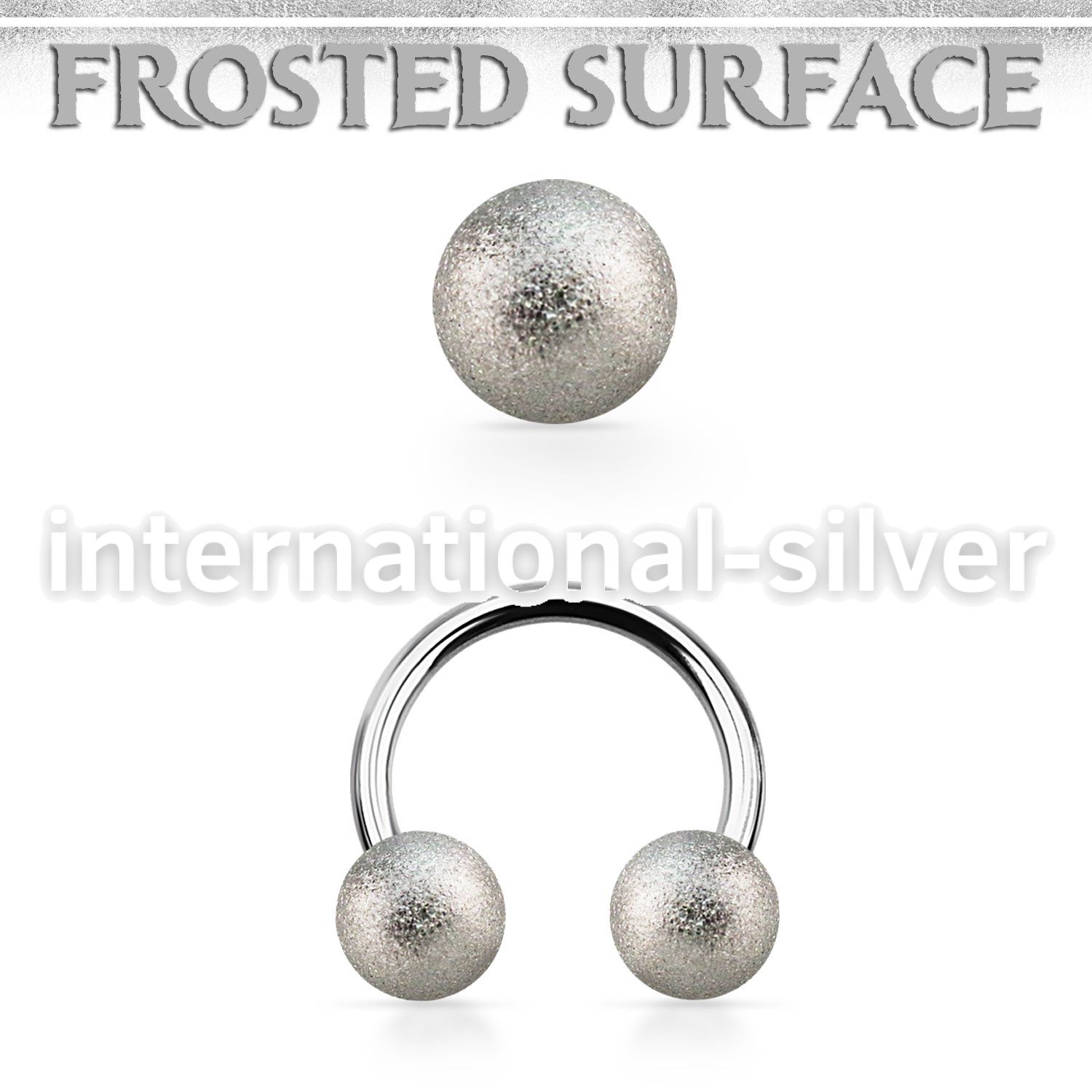 cbfo6 horseshoes surgical steel 316l ear lobe