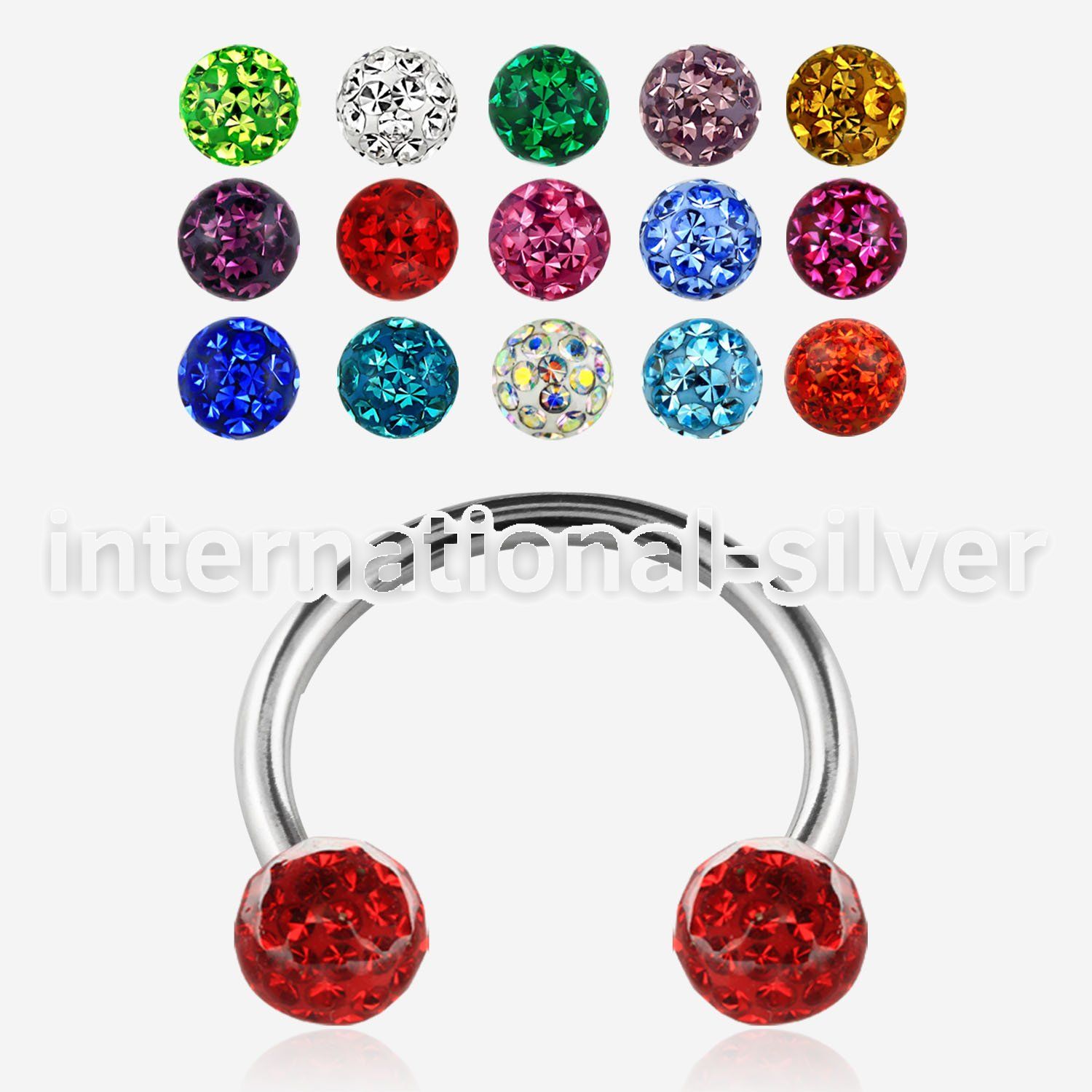 cbfr4 horseshoes surgical steel 316l belly button