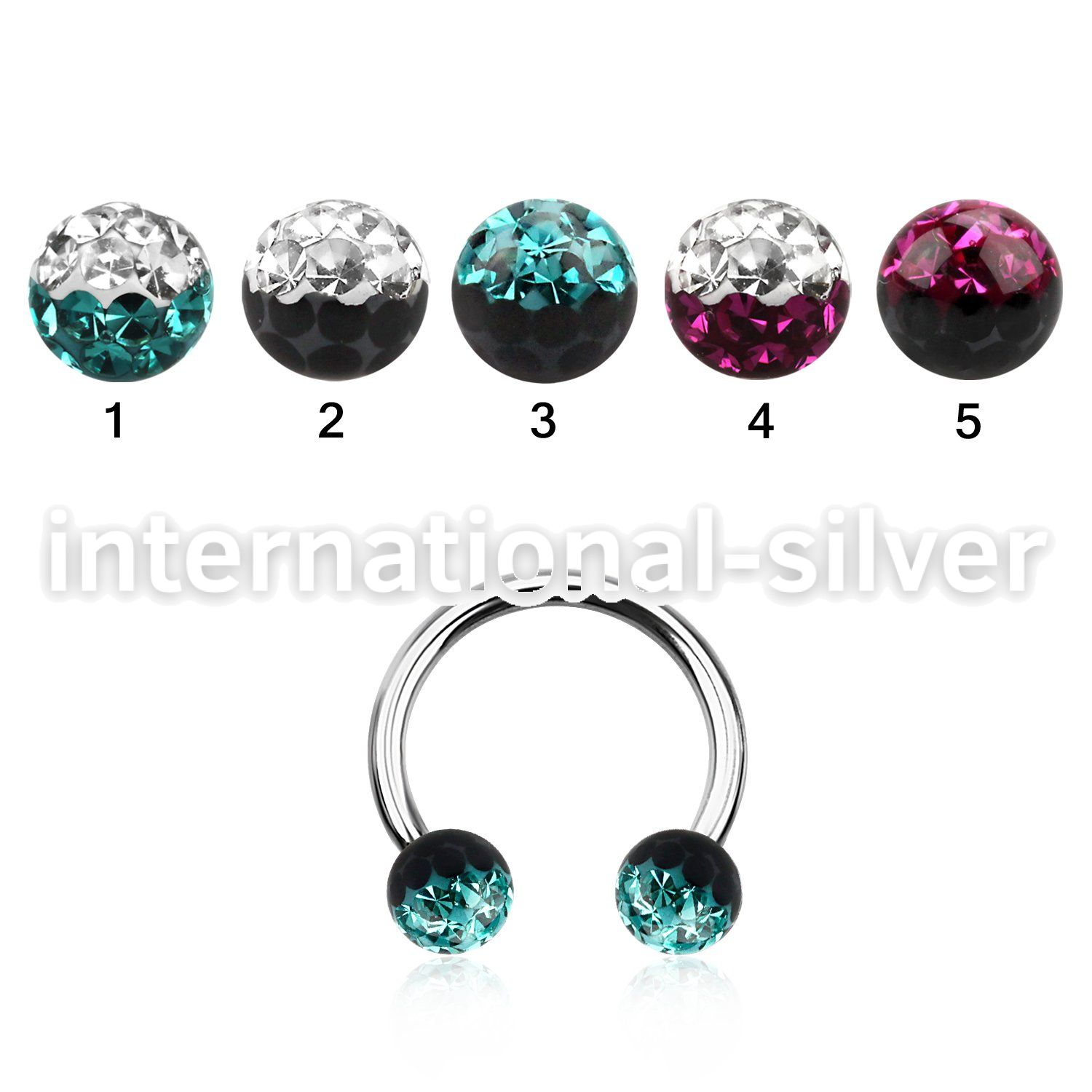 cbfr5e horseshoes surgical steel 316l belly button