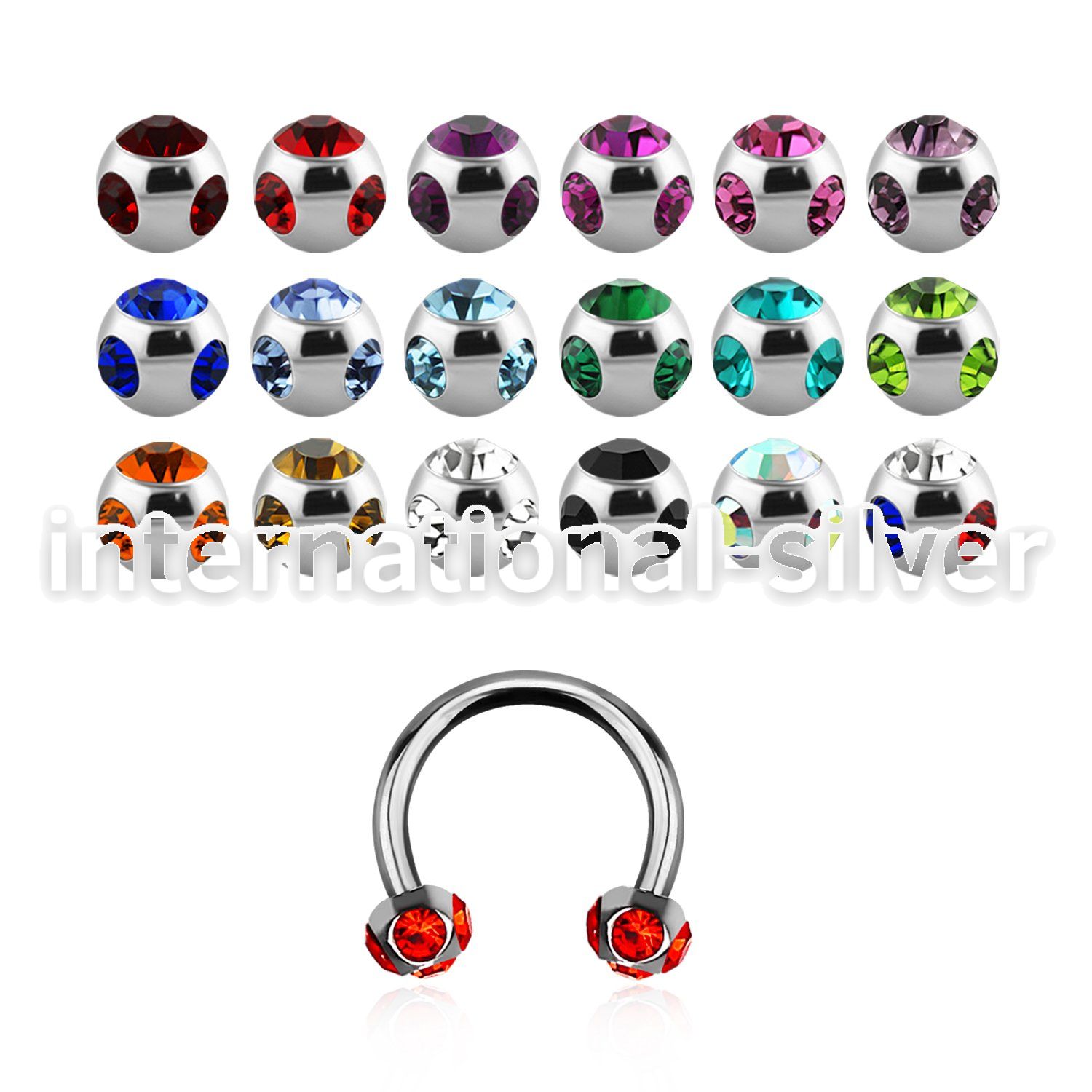 cbjb4 horseshoes surgical steel 316l belly button