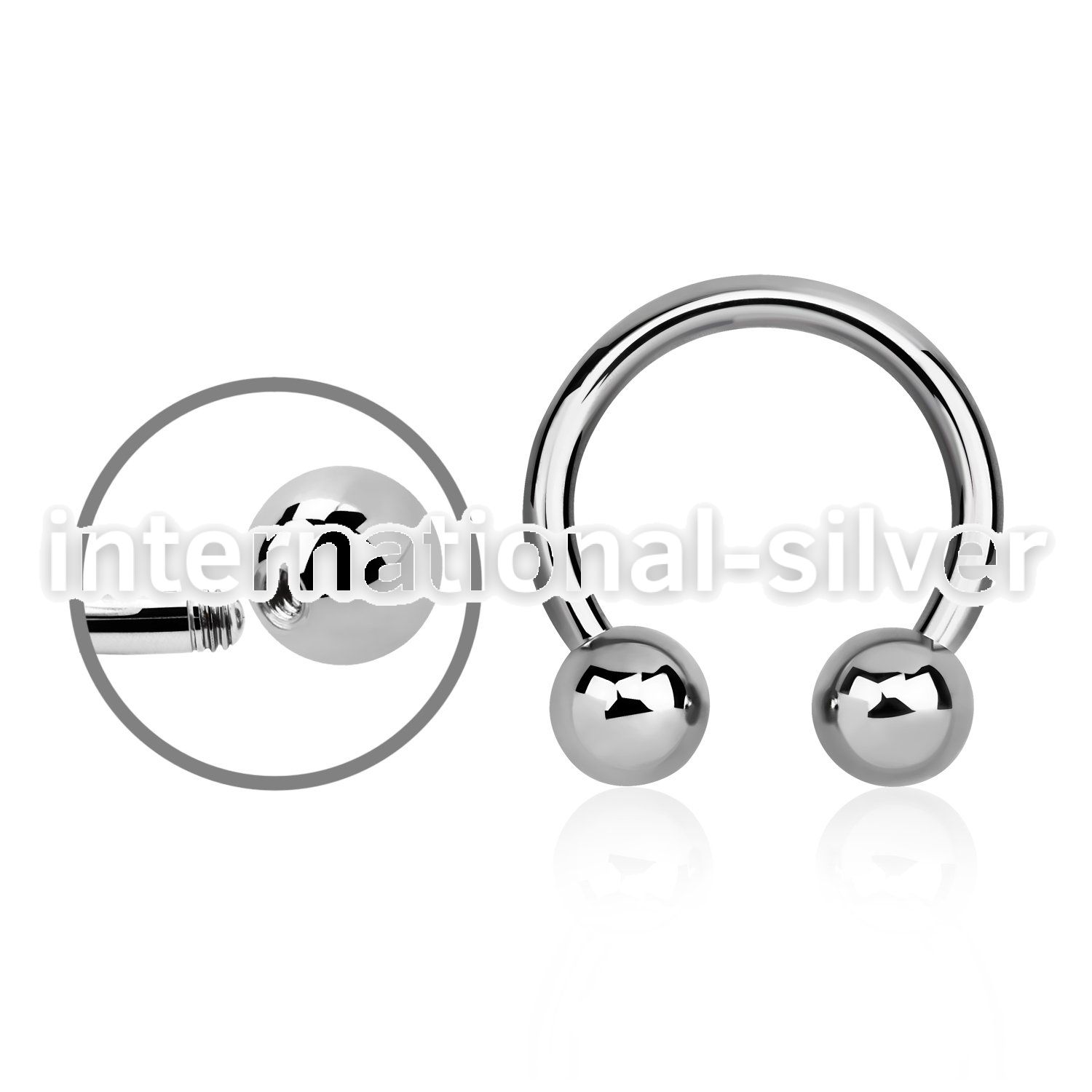 cbr12b horseshoes surgical steel 316l ear lobe